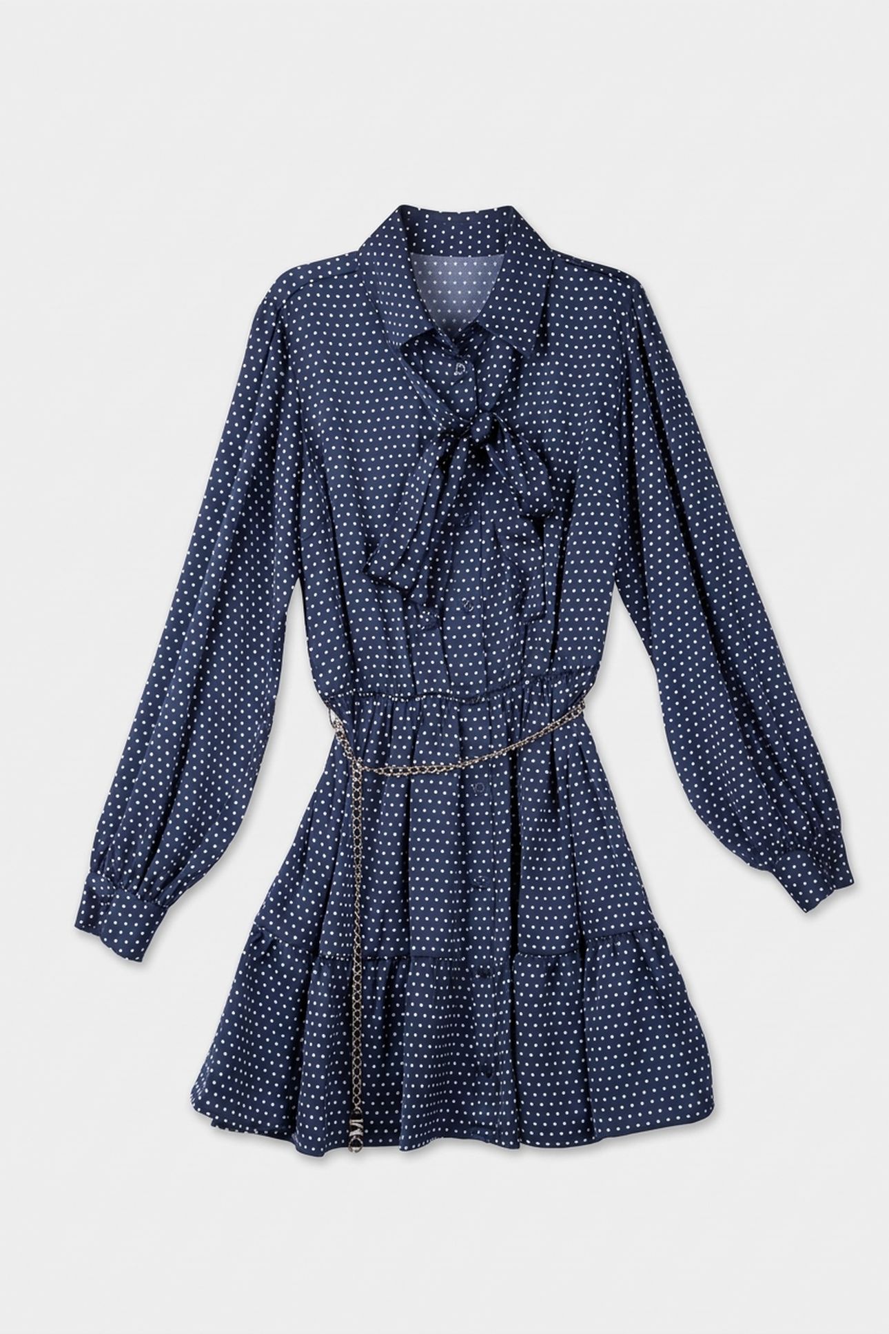 DOT LS MINI DRESS MIDNIGHT BLUE 3