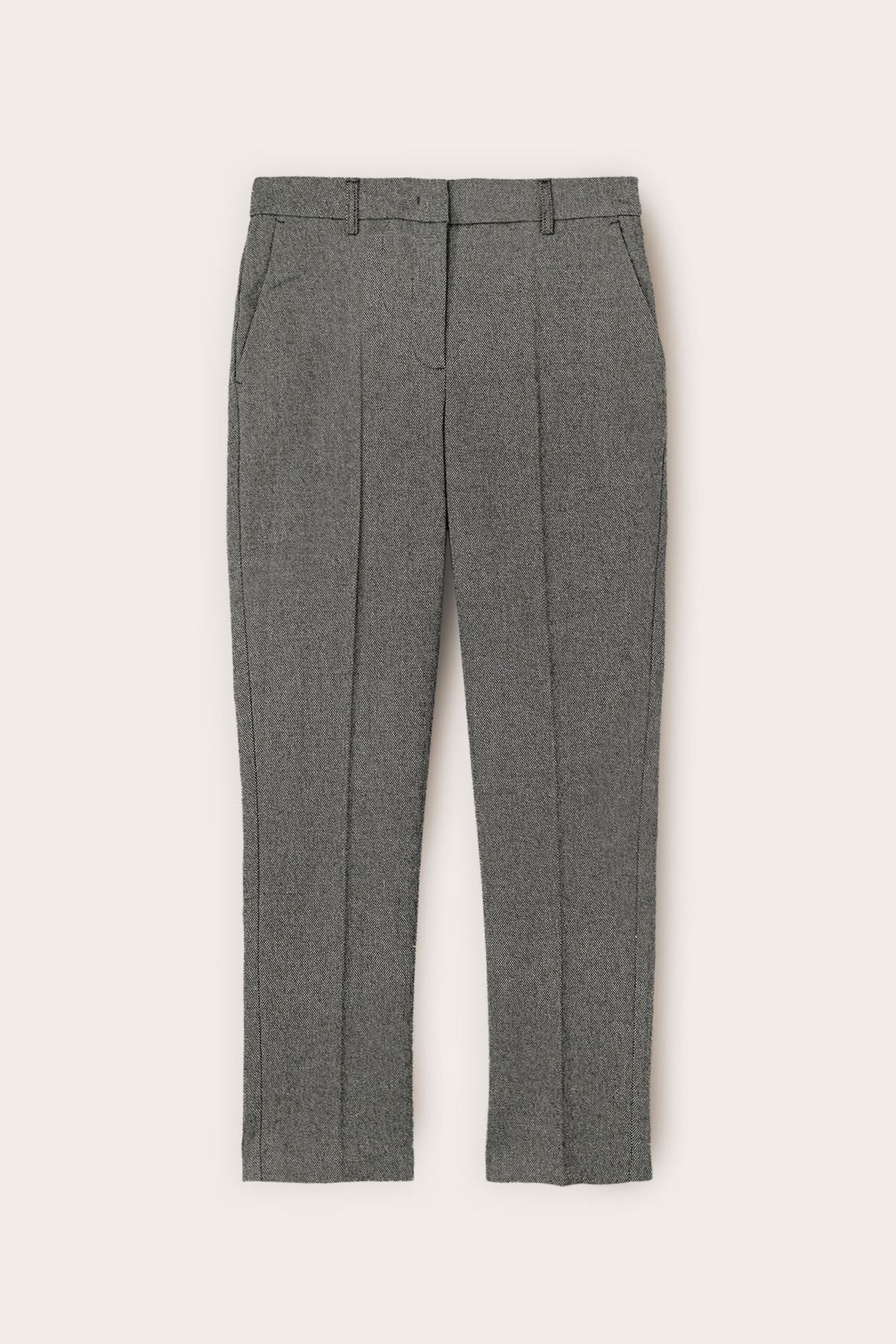SLIM TWEED TROUSERS GREY 4