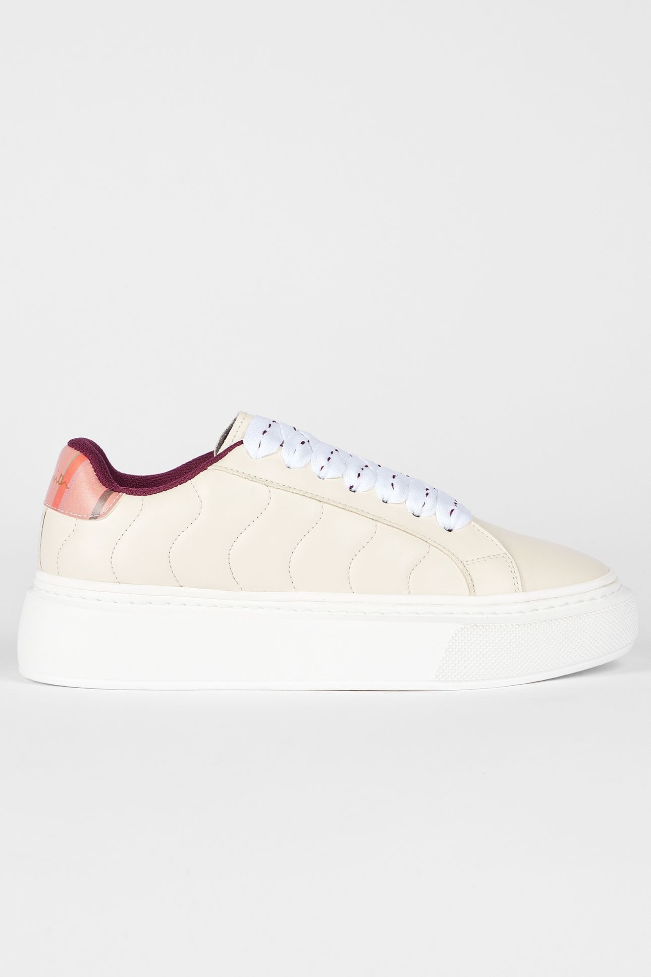 WOMENS SHOE GUPPY WHITE SWIRL STITCH WHITE 1