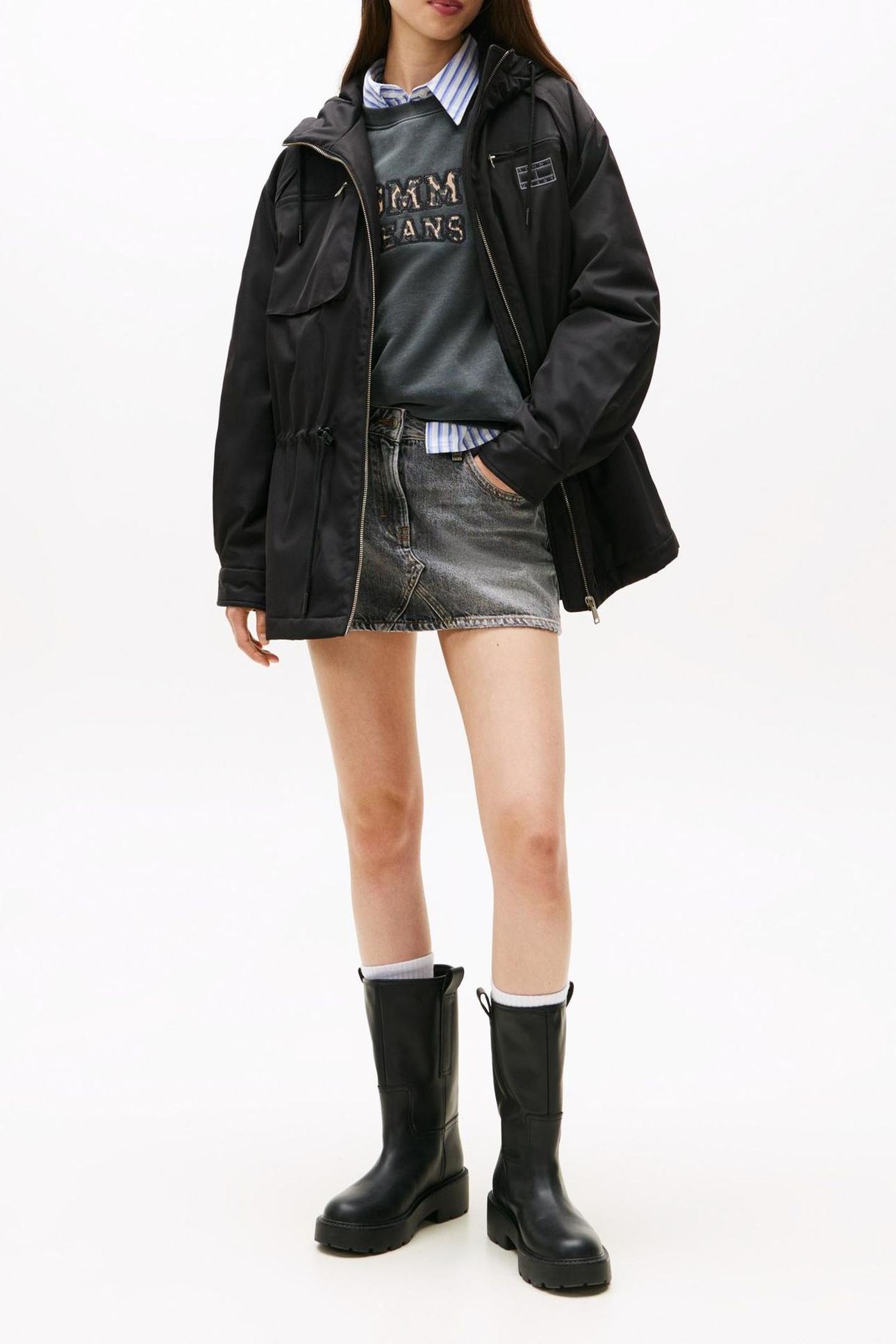 TJW MIDI PARKA BLACK 1