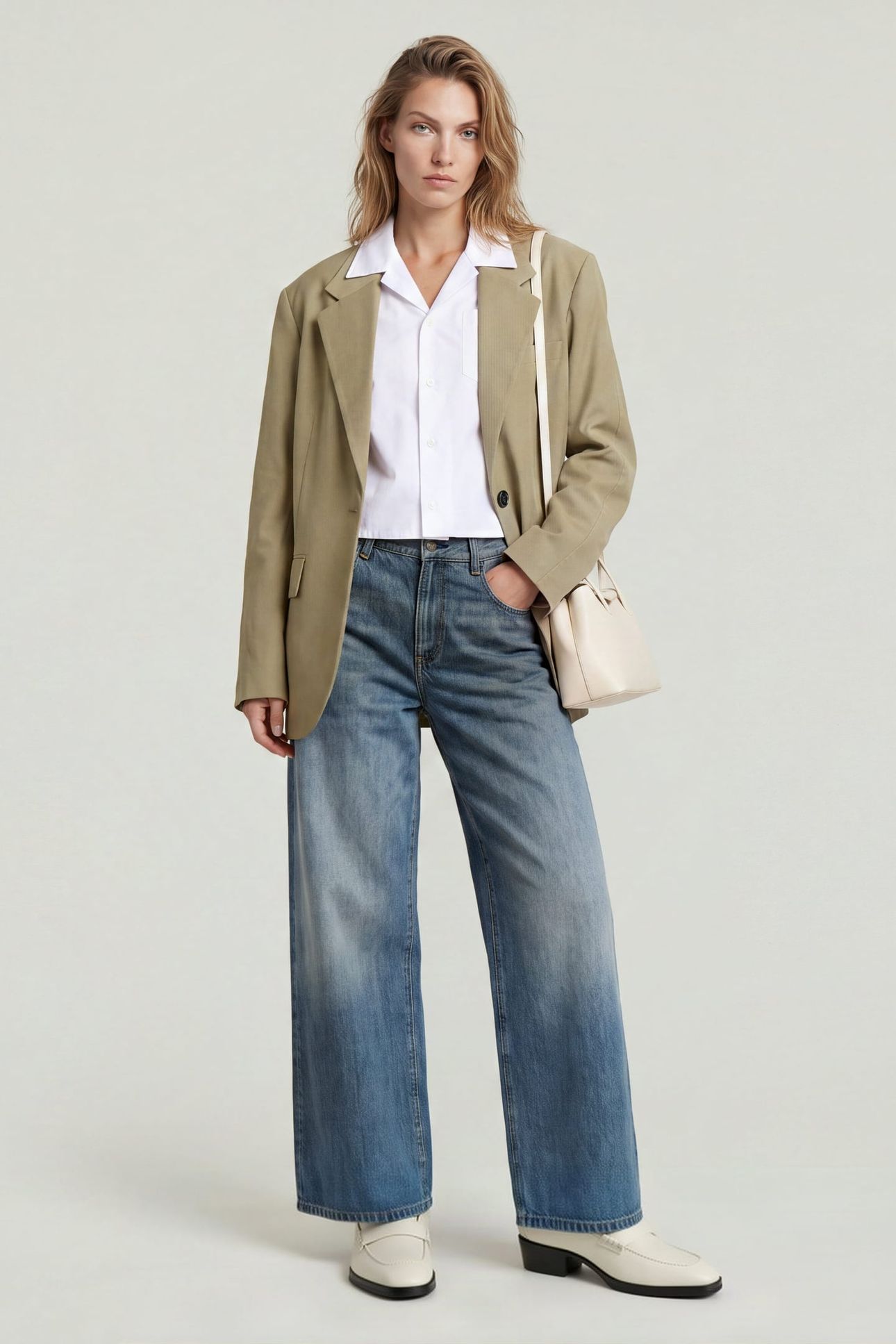SKATER HIGH LOOSE LIGHT/PASTEL BLUE 3