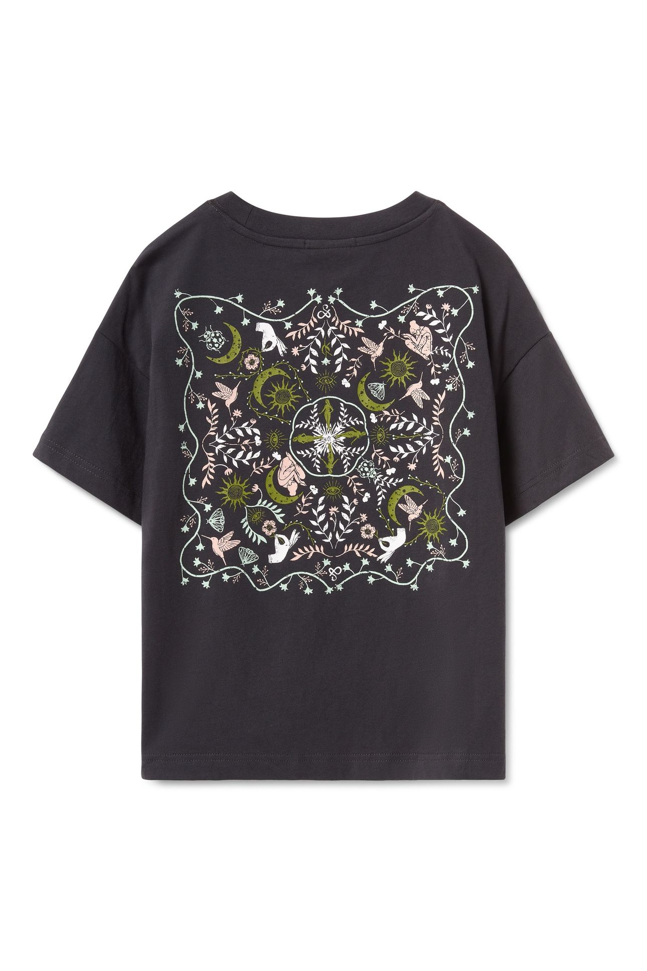 BOXY CROP TEE BLACK SAND PIGMENT 6