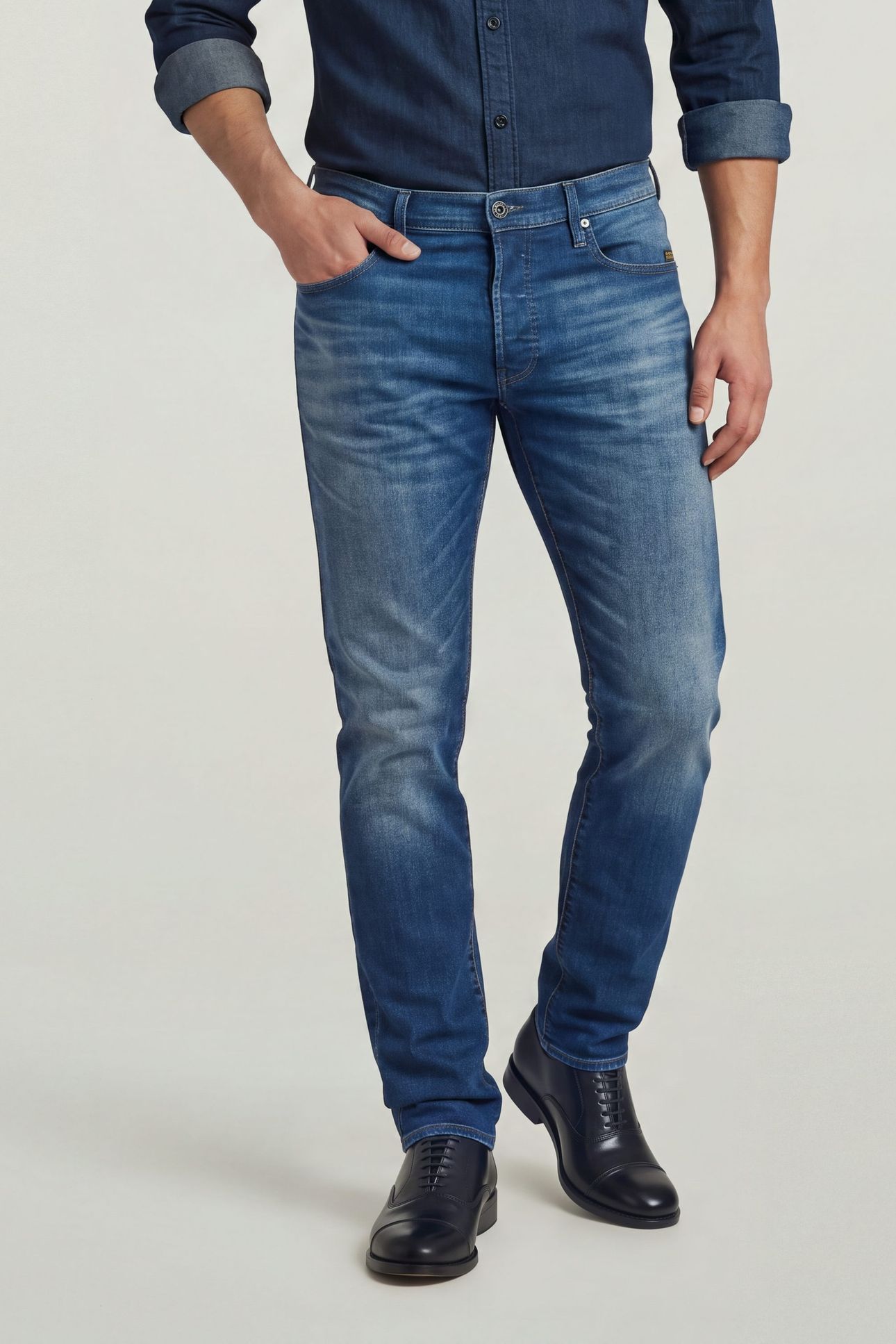 3301 SLIM MEDIUM BLUE 1