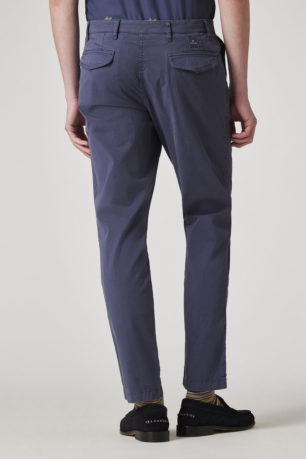 MENS TAPERED FIT STITCHED CHINO INDIGO 3