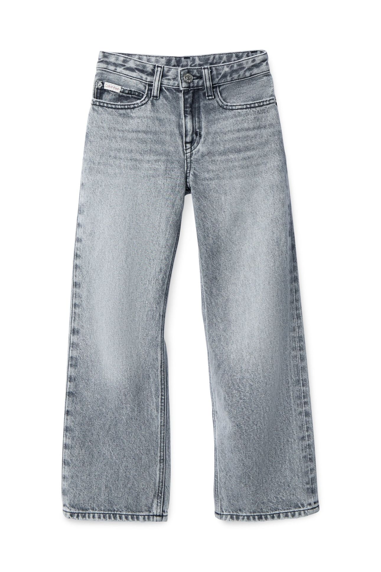 GIRLS HIGH RISE WIDE LEG WASHED MODERN GREY 4