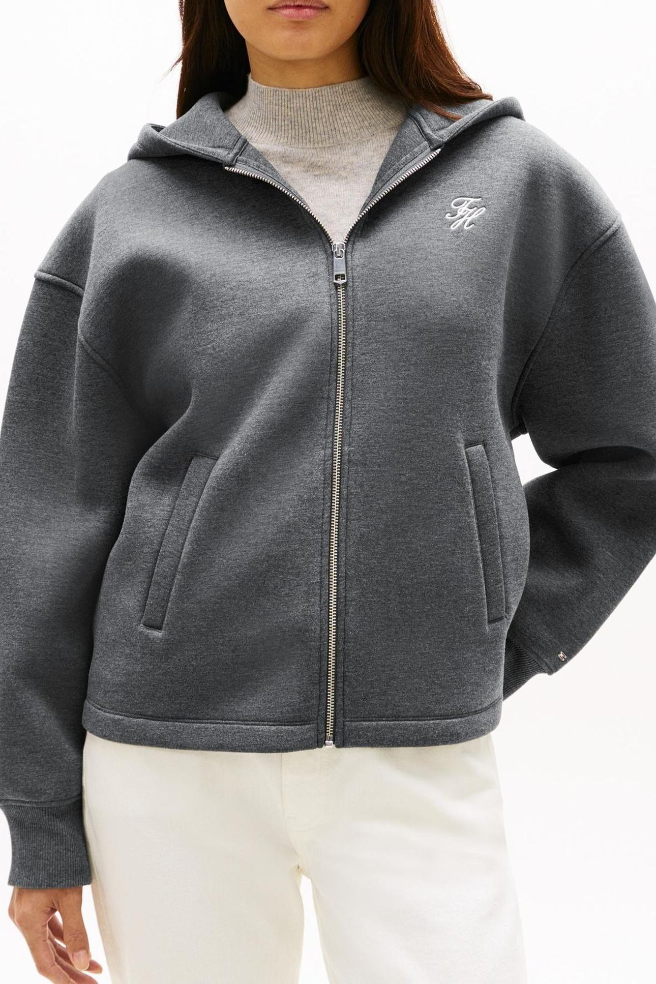 TH SCRIPT INTERLOCK MED GREY HEATHER 3