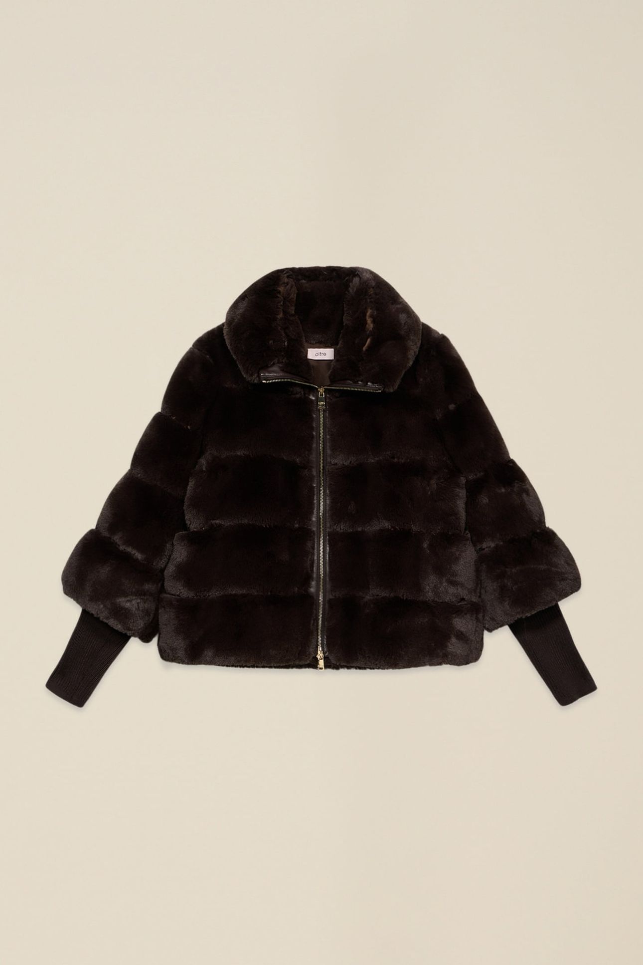 FUZZY FABRIC JACKET BROWN 4