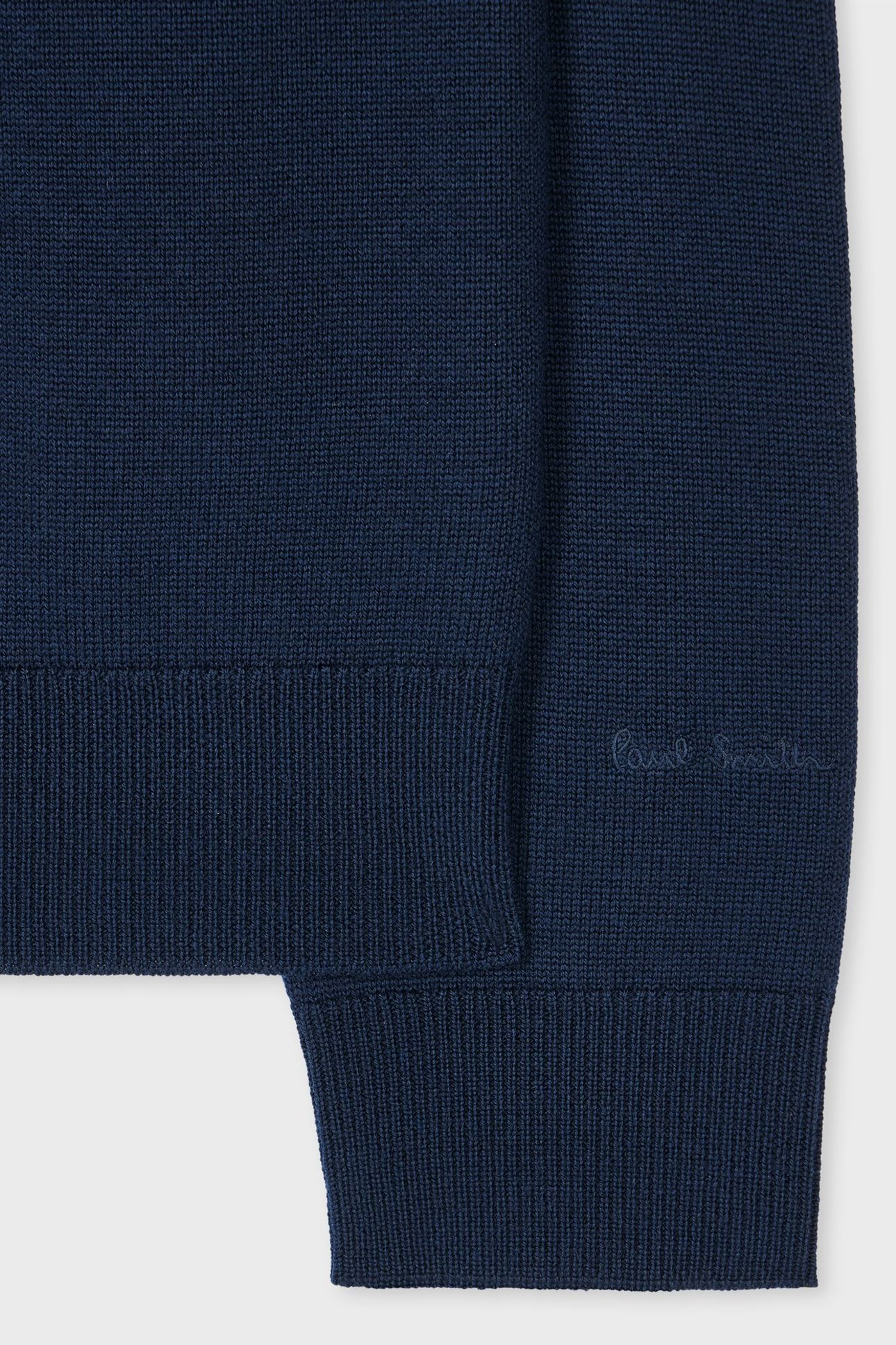 MENS SWEATER ZIP NECK VERY DARK NAVY 6