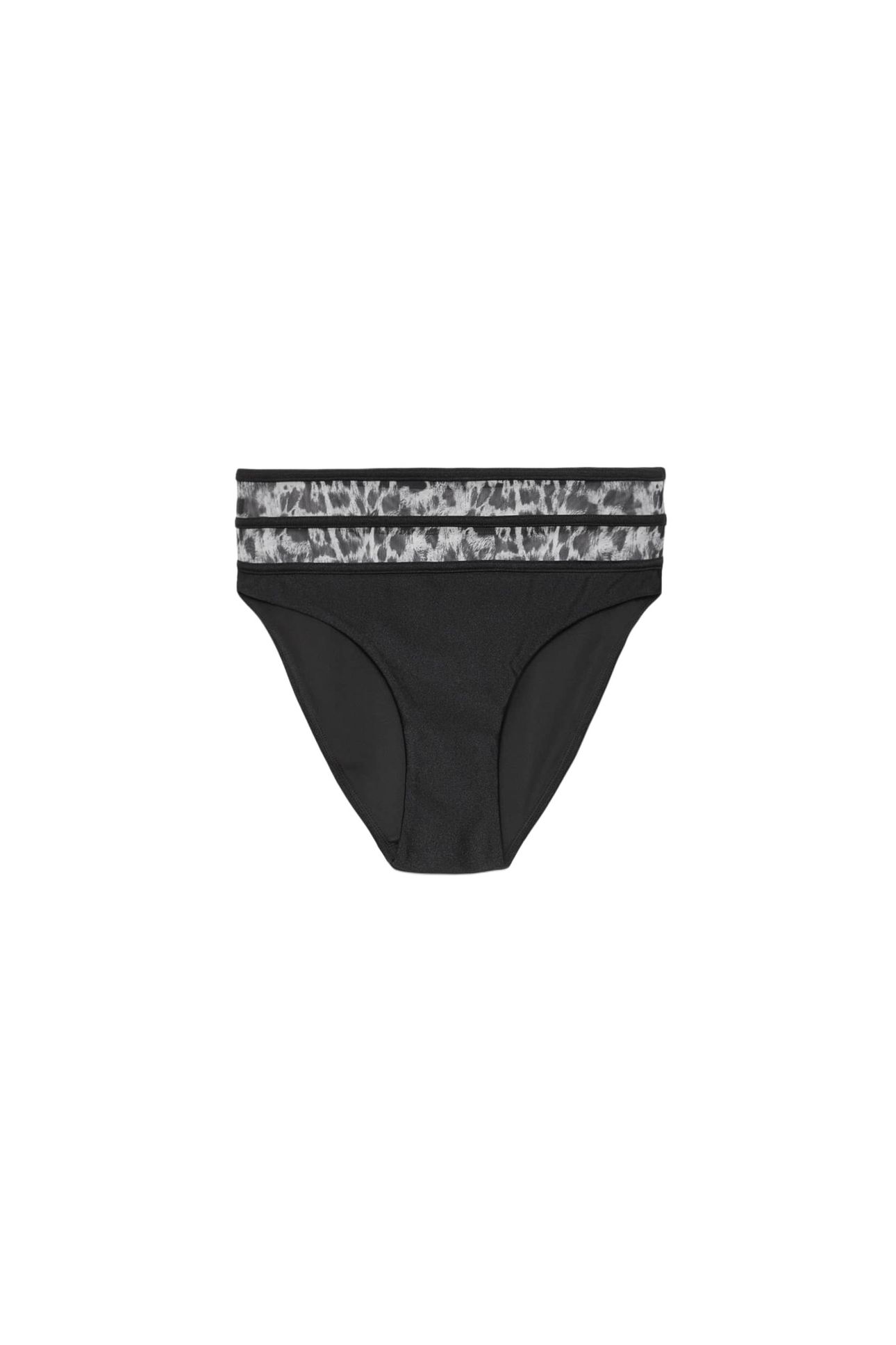 XALIA BIKINI BOTTOM BLACK/GREY LEOPARD 4