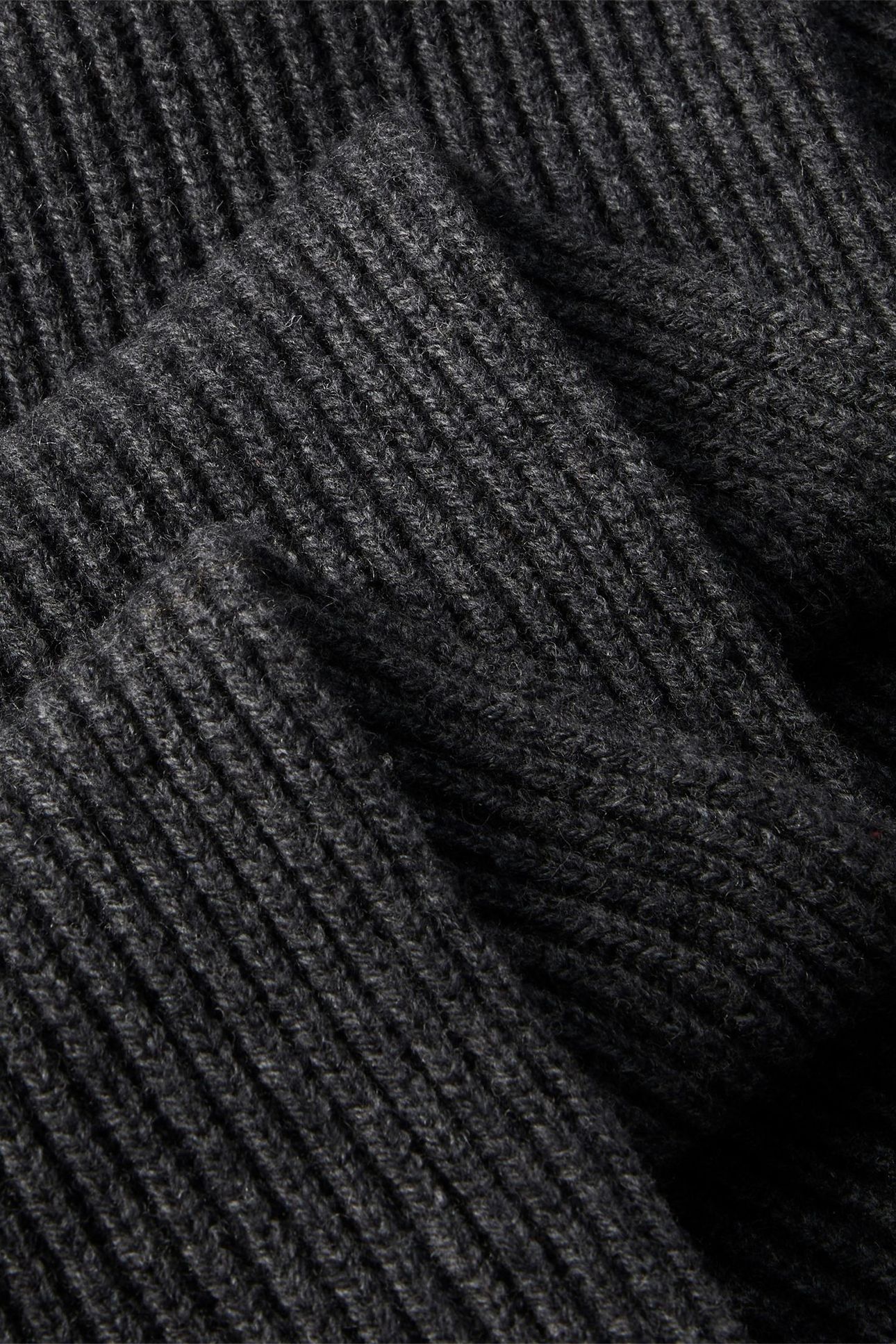 CK METAL WOOL RIB SCARF CHARCOAL HEATHER 4