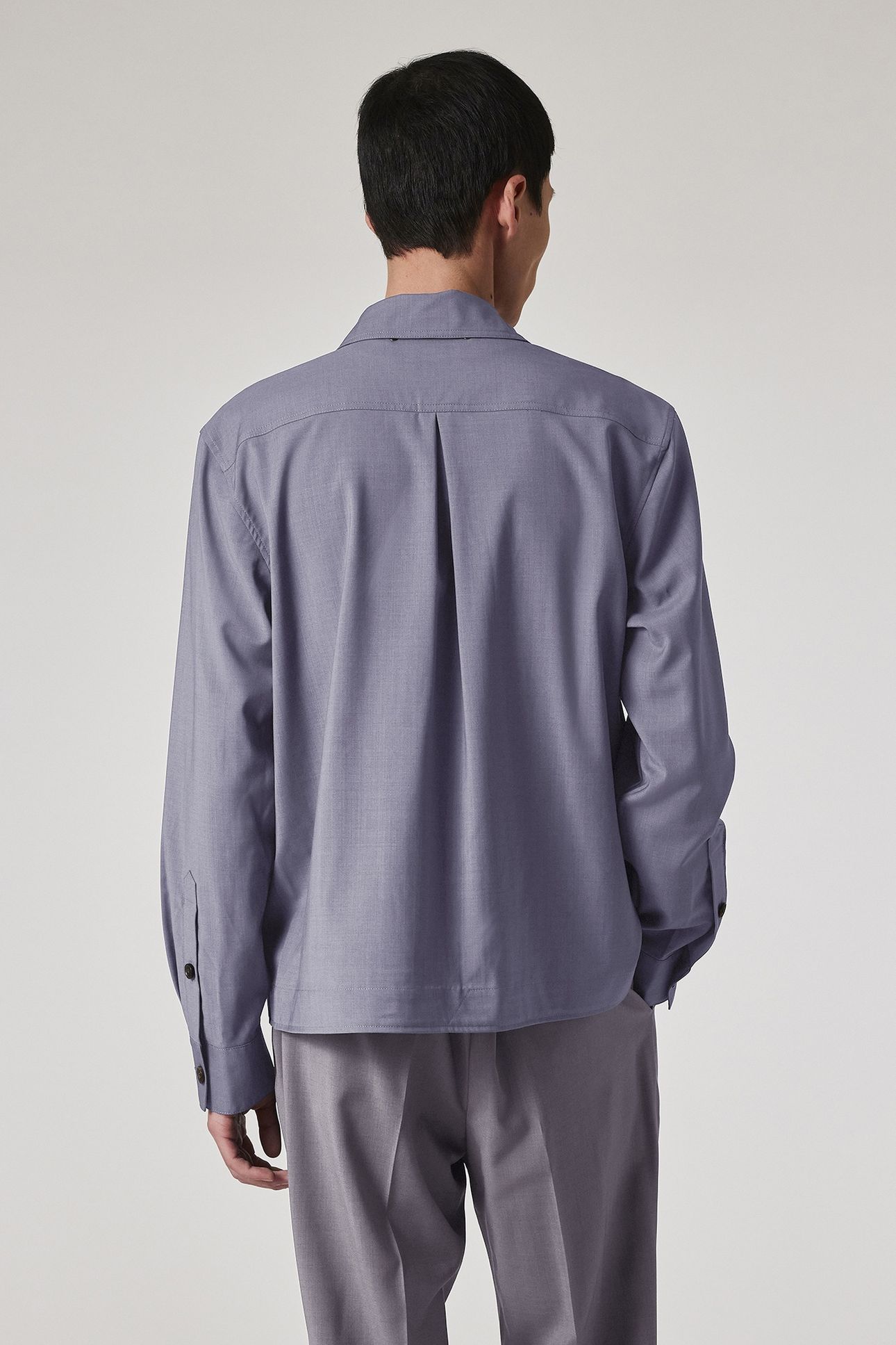 MENS ZIP SHIRT JACKET DARK VIOLET 5