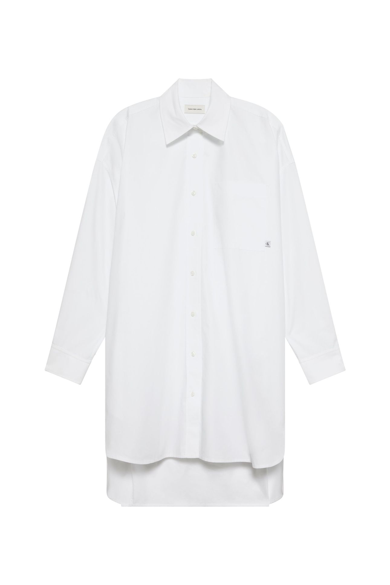 COTTON OVERSIZED MINI DRESS BRILLIANT WHITE 3