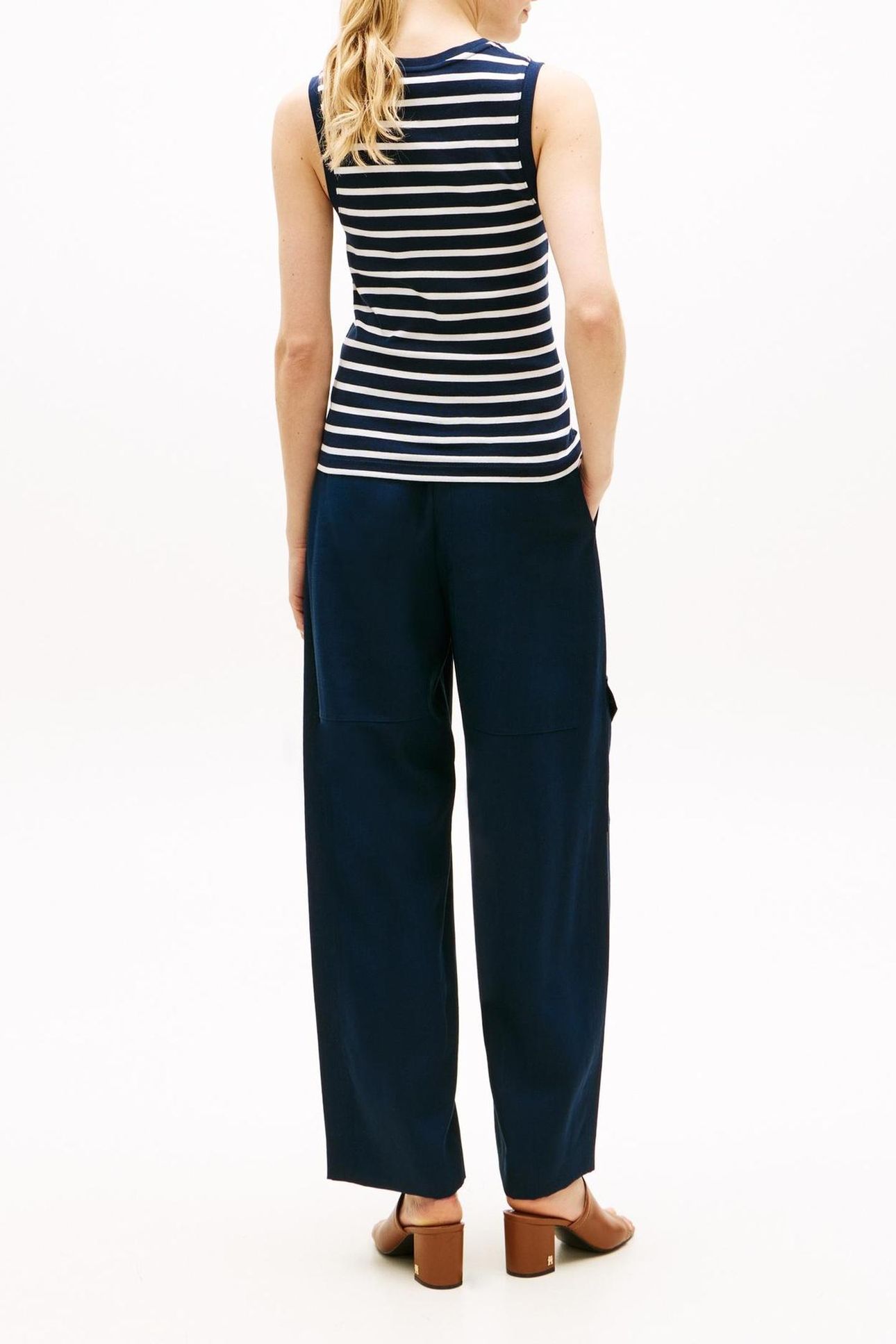 SLIM CODY C-NECK TANK BRETON STRIPE DARK NIGHT/ECRU 2