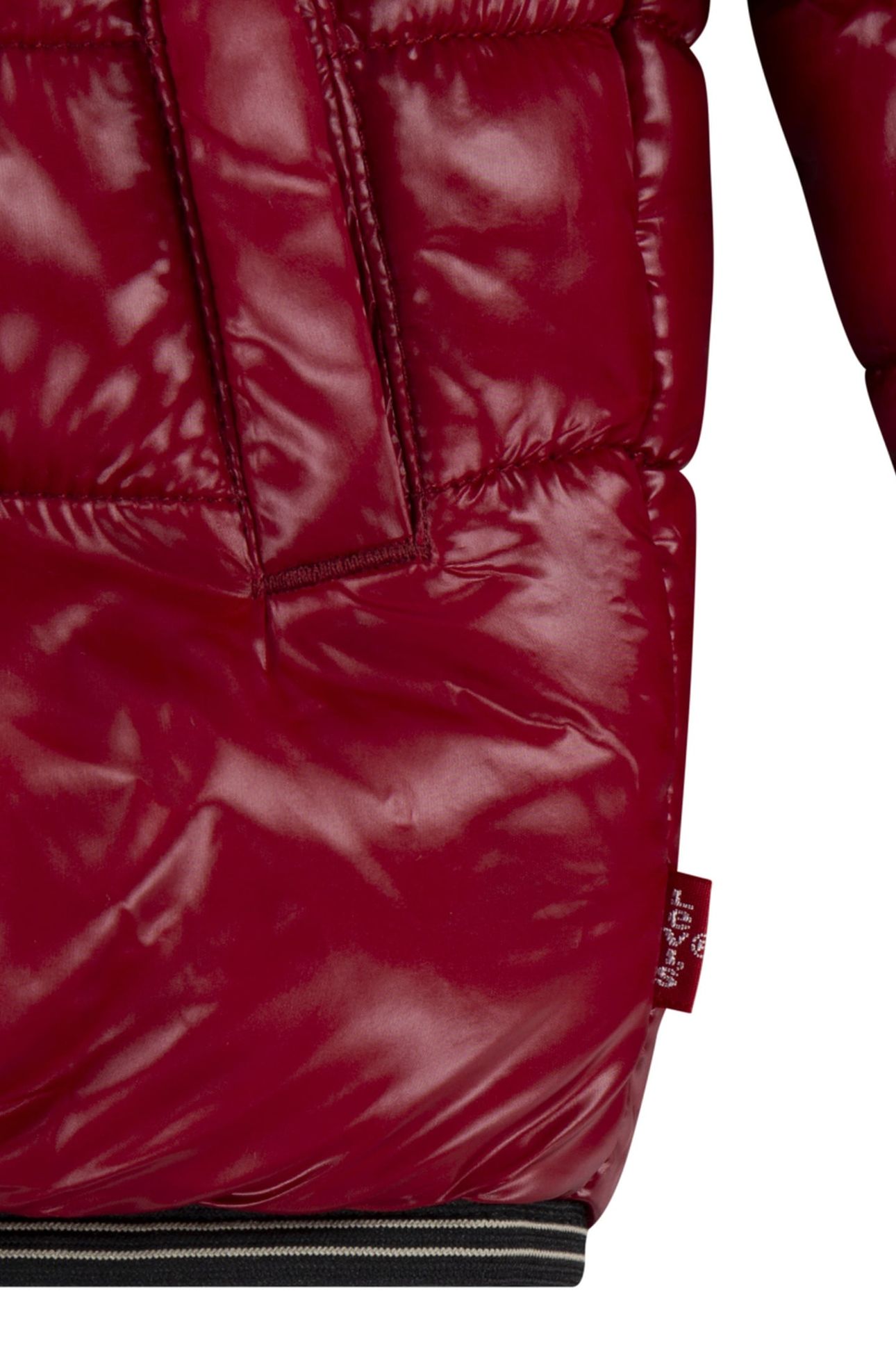 BOYS SHERPA LINED PUFFER JACKET RHYTHMIC RED 3