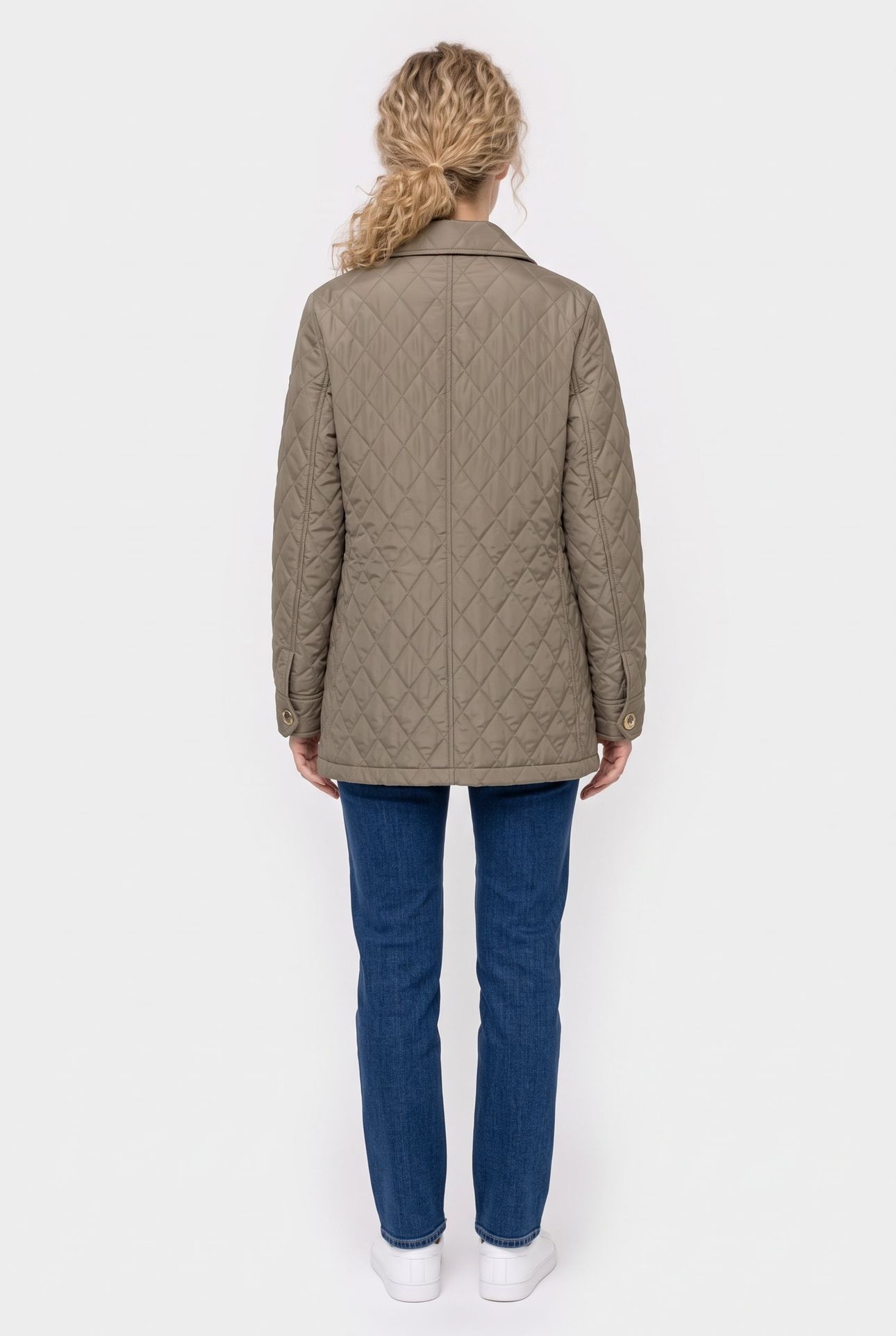 BUTTON UP QUILTED JACKET SAFARI GREEN 2