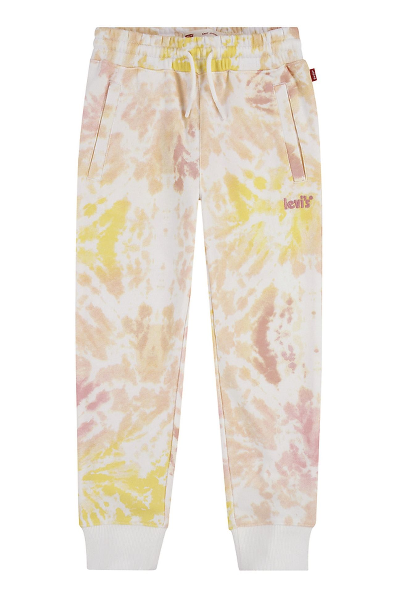 GIRLS TIE DYE KNIT JOGGER WHITE ALYSSUM 1