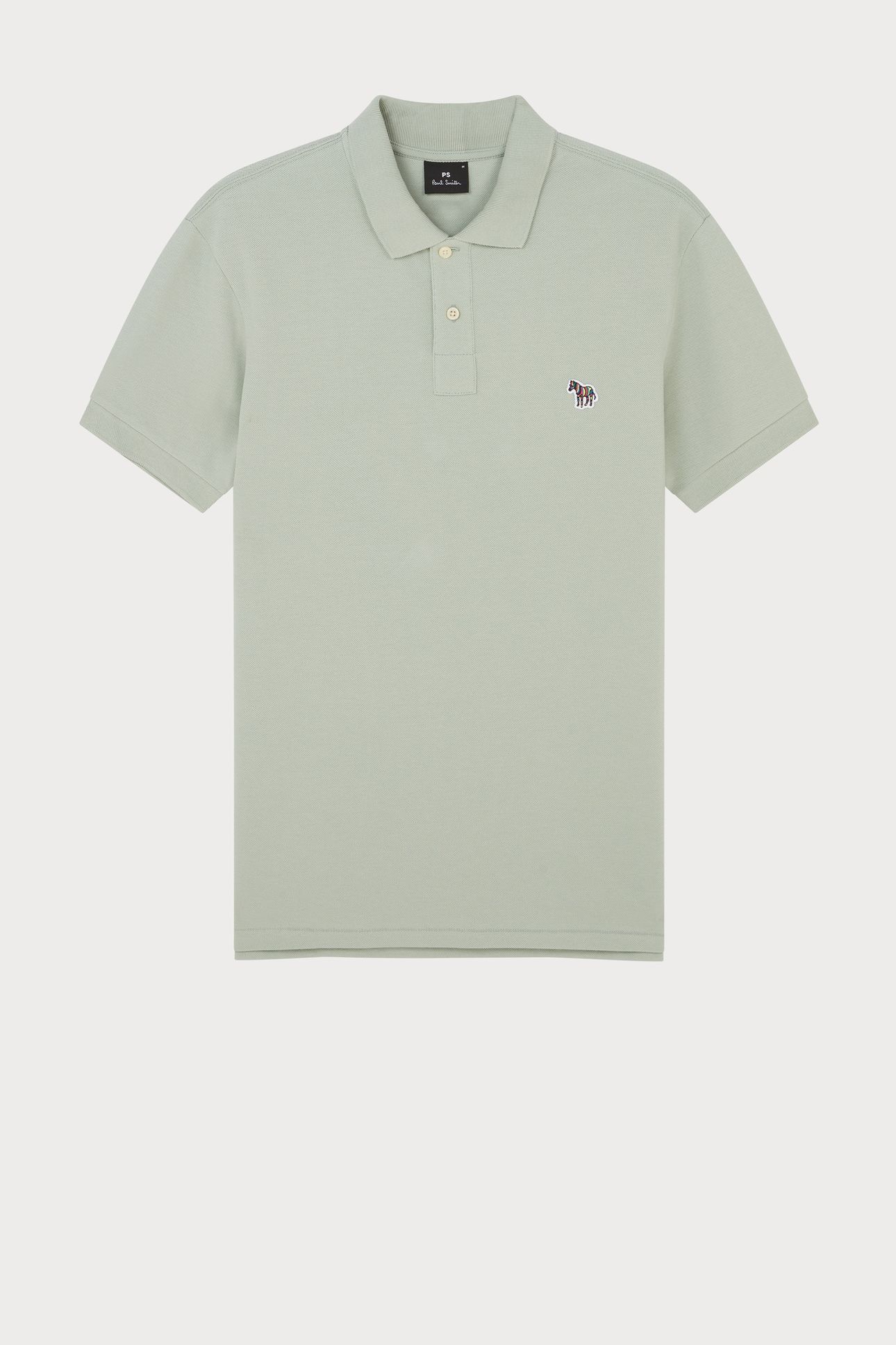 MENS REG FIT SS POLO SHIRT ZEBRA PASTEL GREEN 5