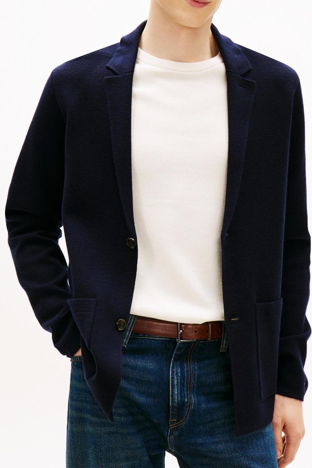 DC KNITTED BLAZER DESERT SKY 1