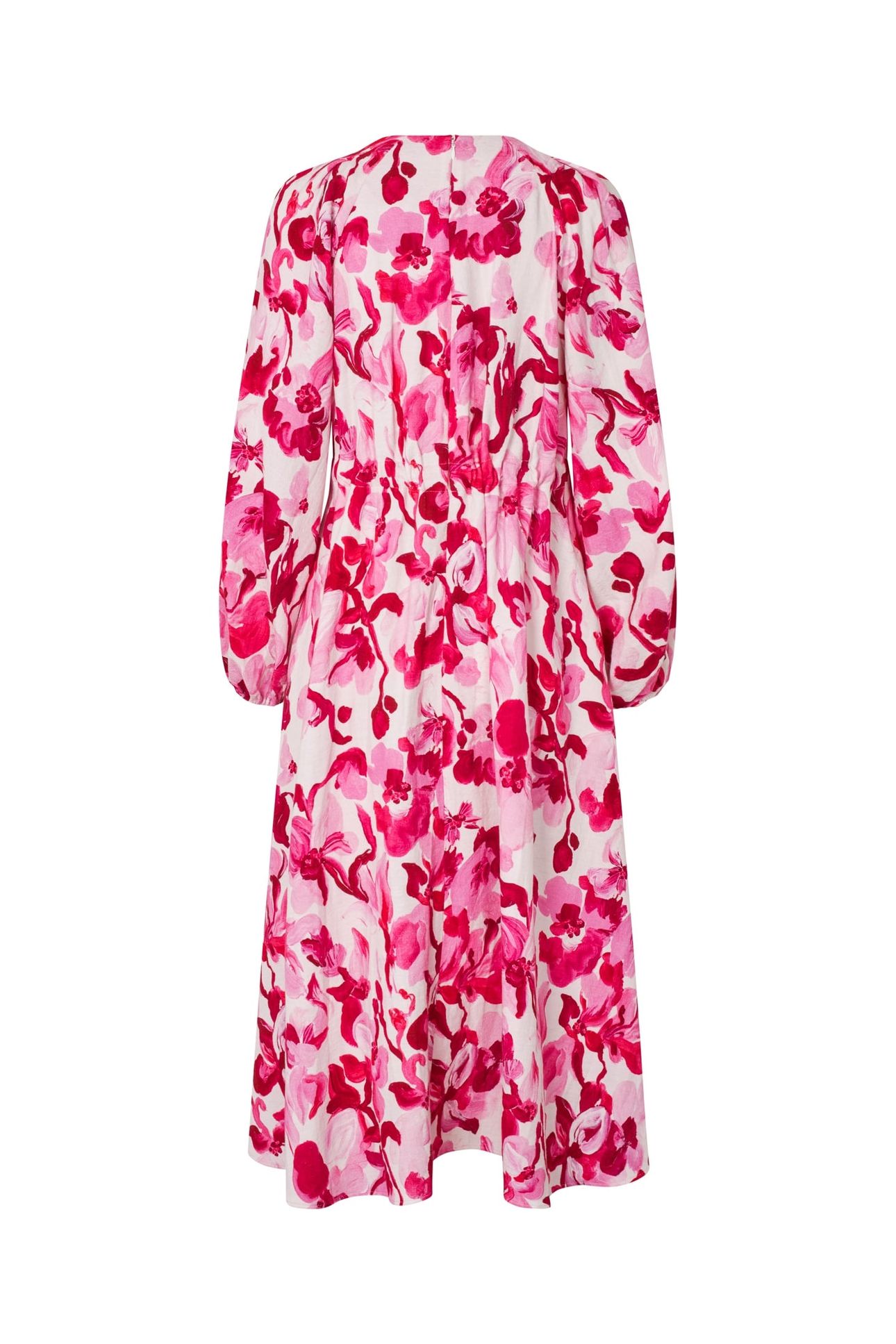 DOUBLE BUCKLE RAGLAN MIDI DRESS BRUSH STROKE MAGNOLIAS 4