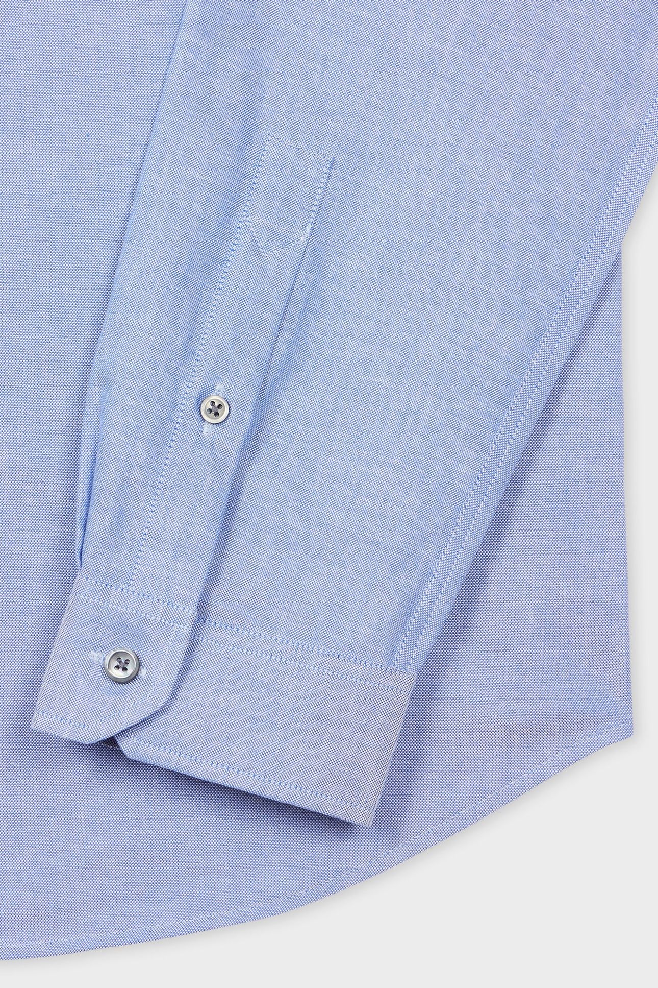 MENS LS TAILORED FIT SHIRT BD COL BS ZEB PETROL BLUE 3