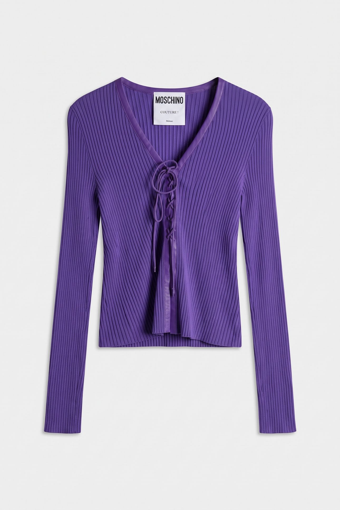 BONDAGE LACING WOOL CARDIGAN BLUE 3