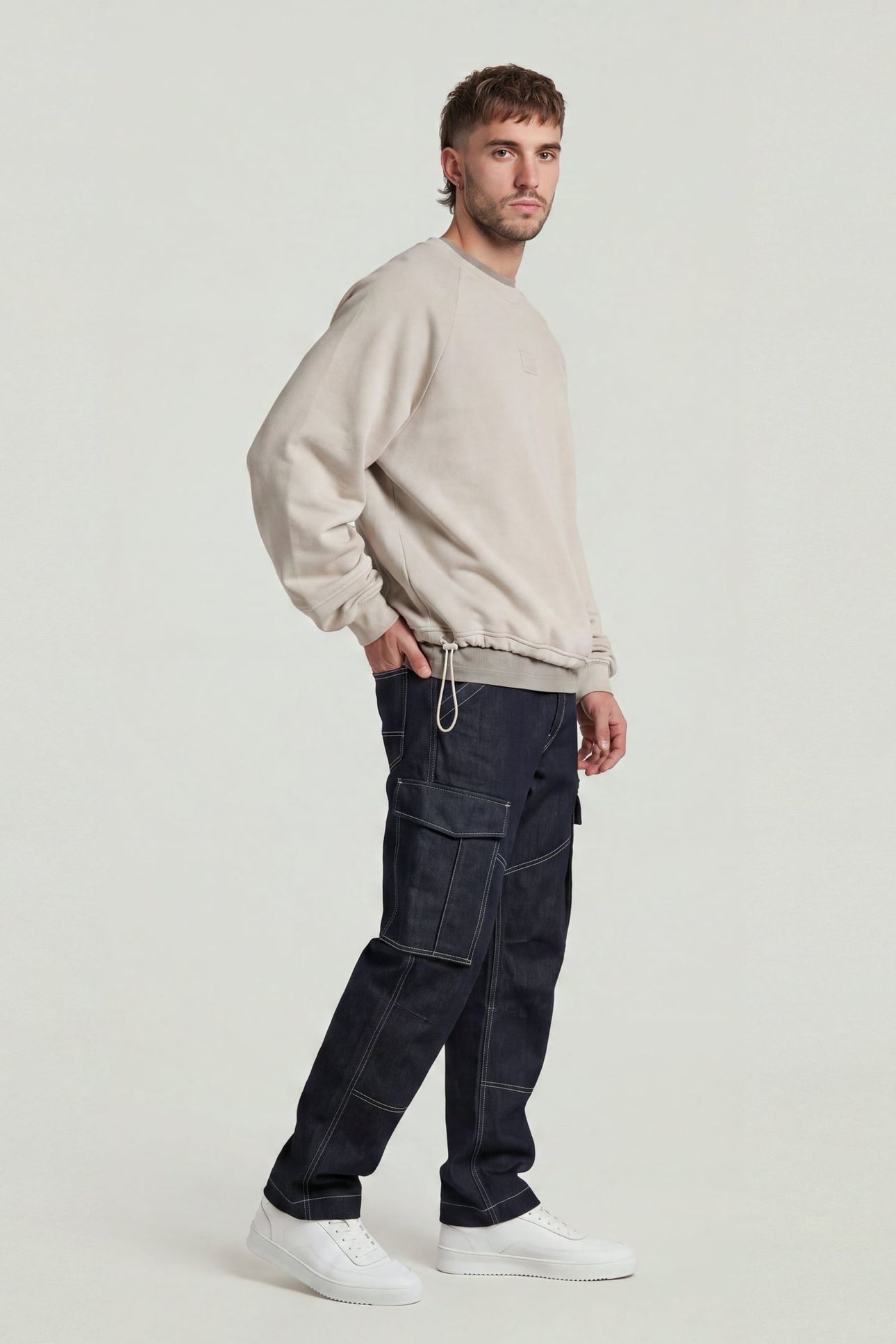 ROVIC 3D LOOSE DENIM BLUE 3