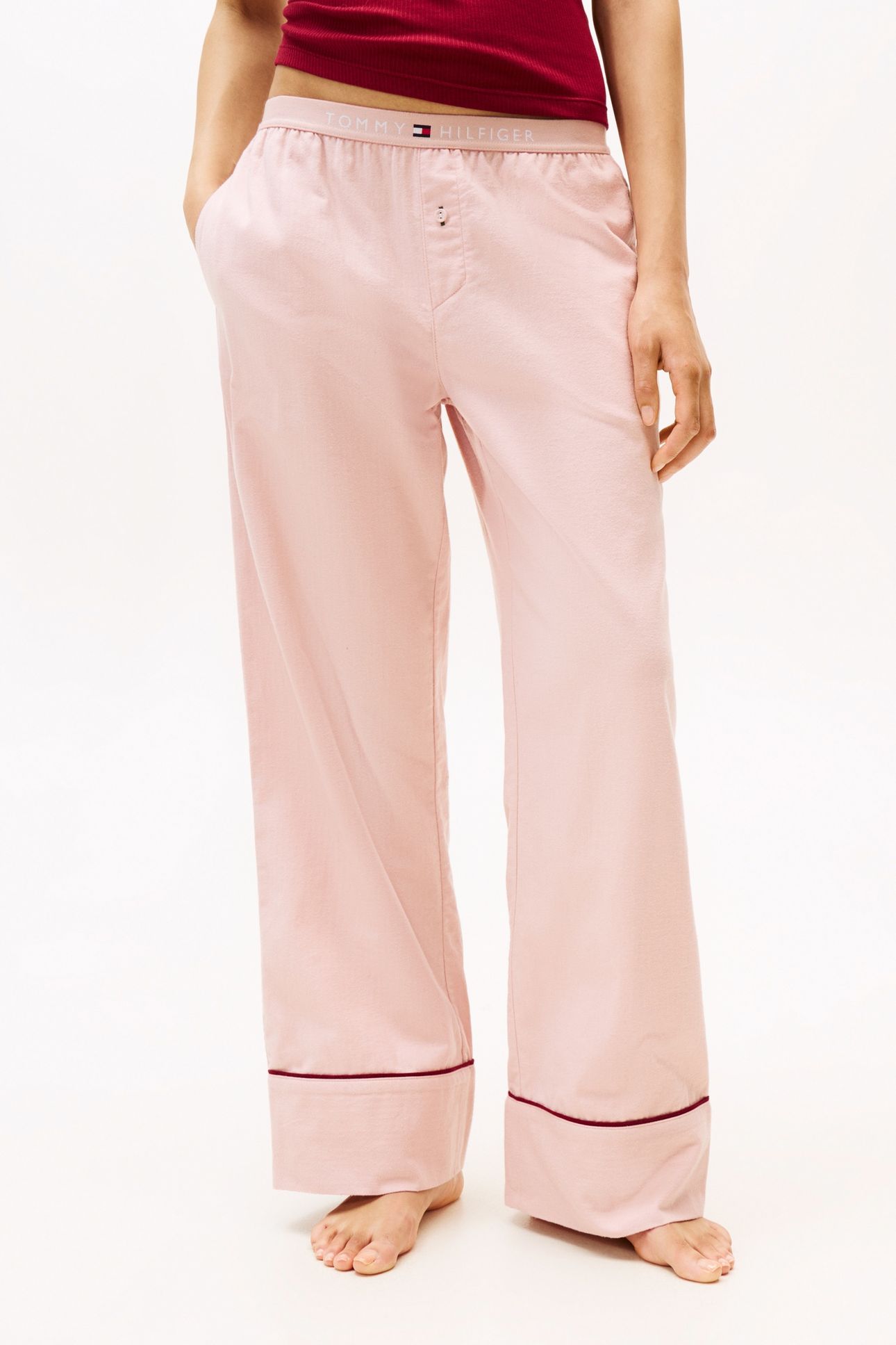 SOLID FLANNEL PANTS FOGGY PINK 3