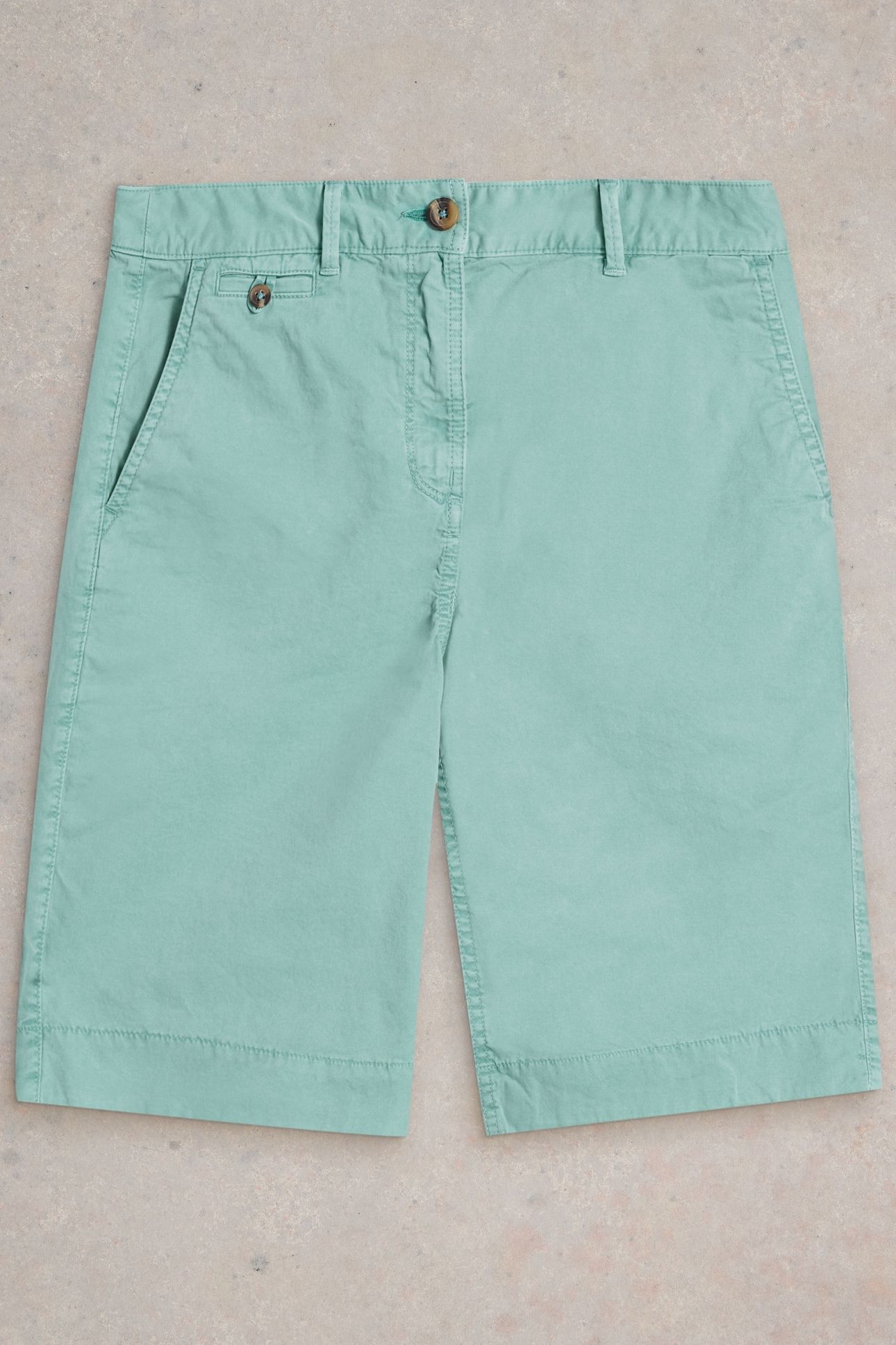 HAYLEY ORGANIC CHINO SHORT MID TEAL 4