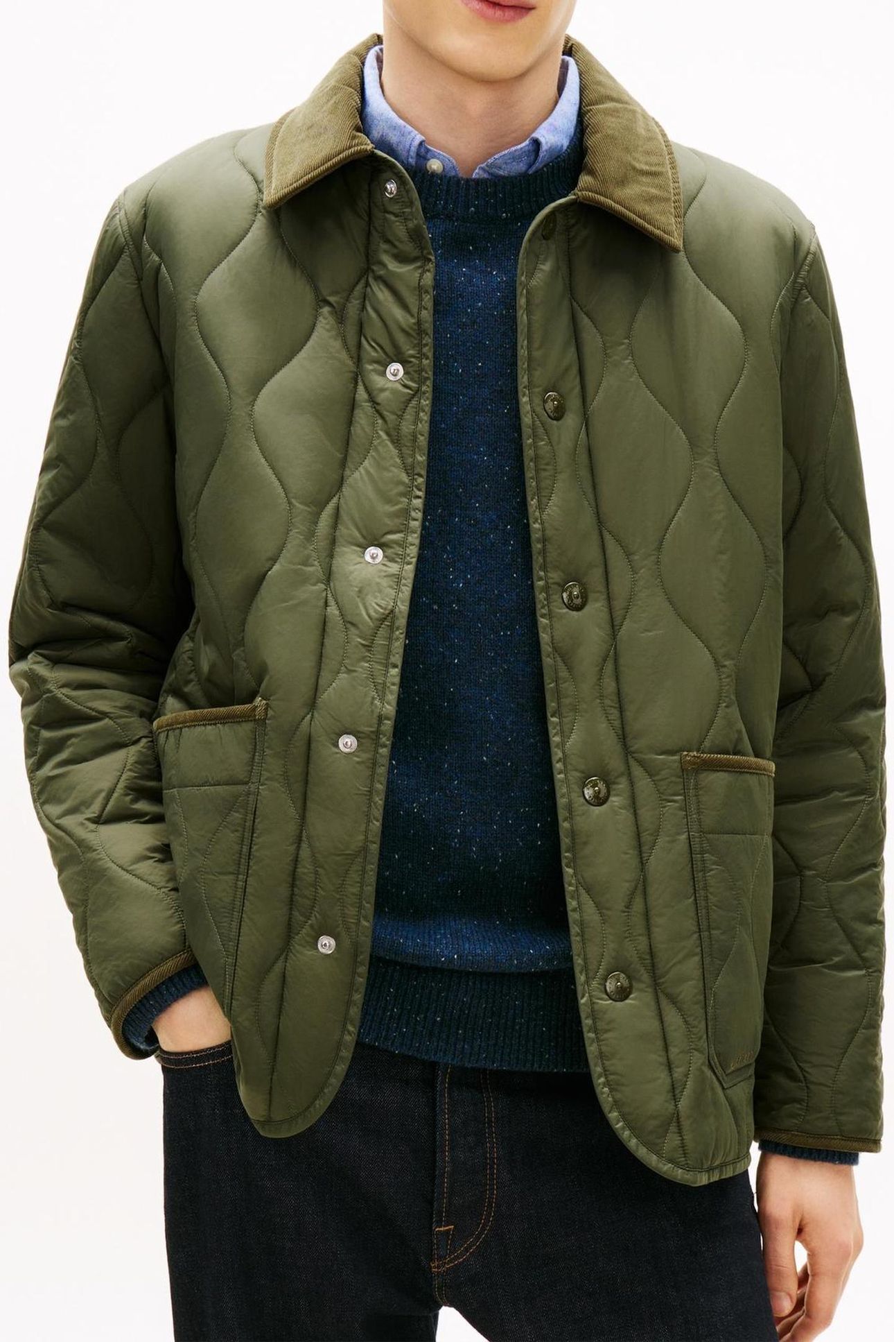 MID ONION QUILTED JACKET BATTLE GREEN 2