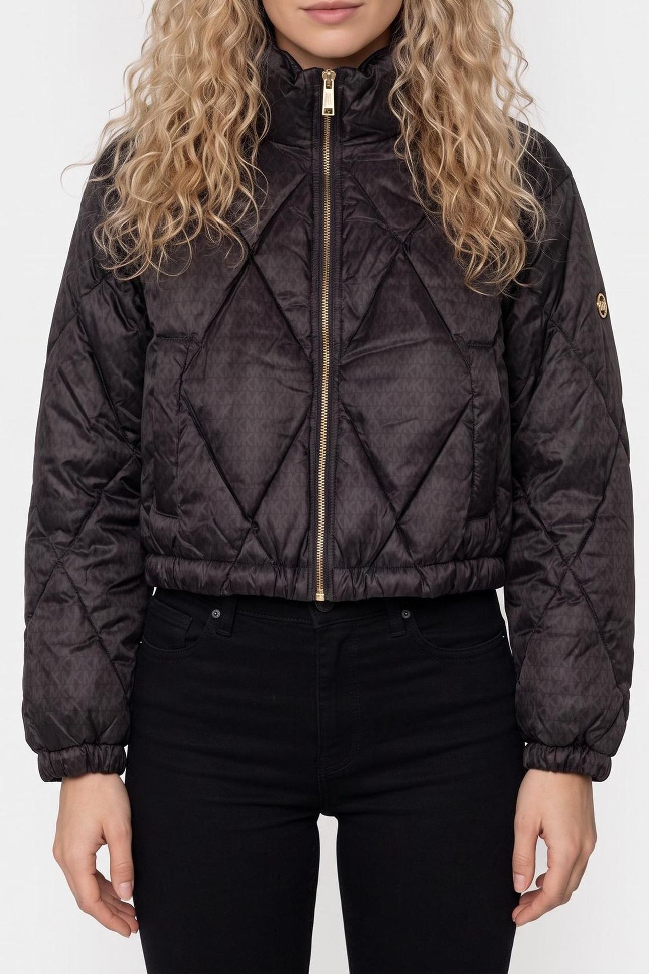 CROPPED QUILTED PUFFER CHOCOLATE 1