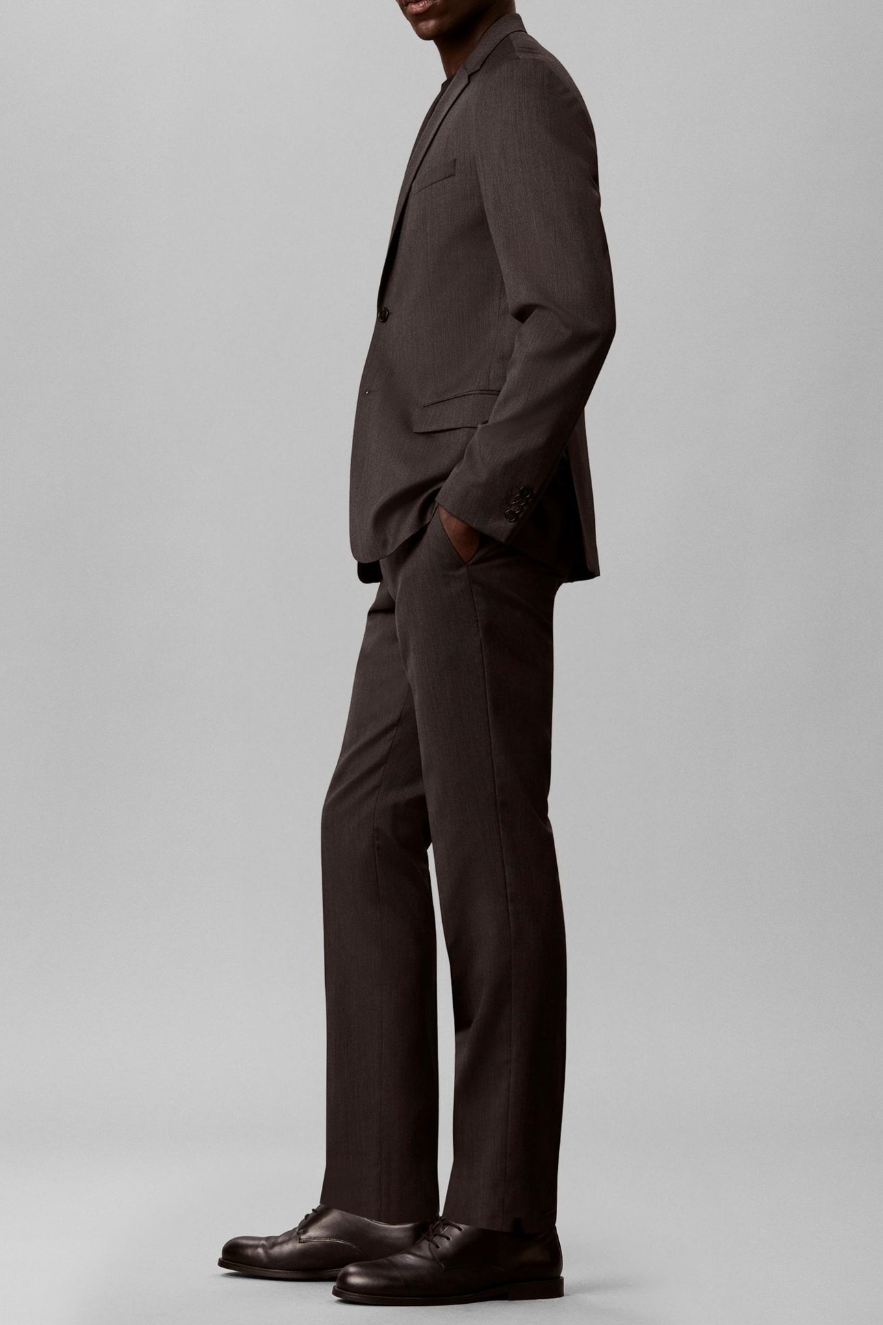 MICRO HERRINGBONE SUIT PANTS VOLCANIC ASH 5
