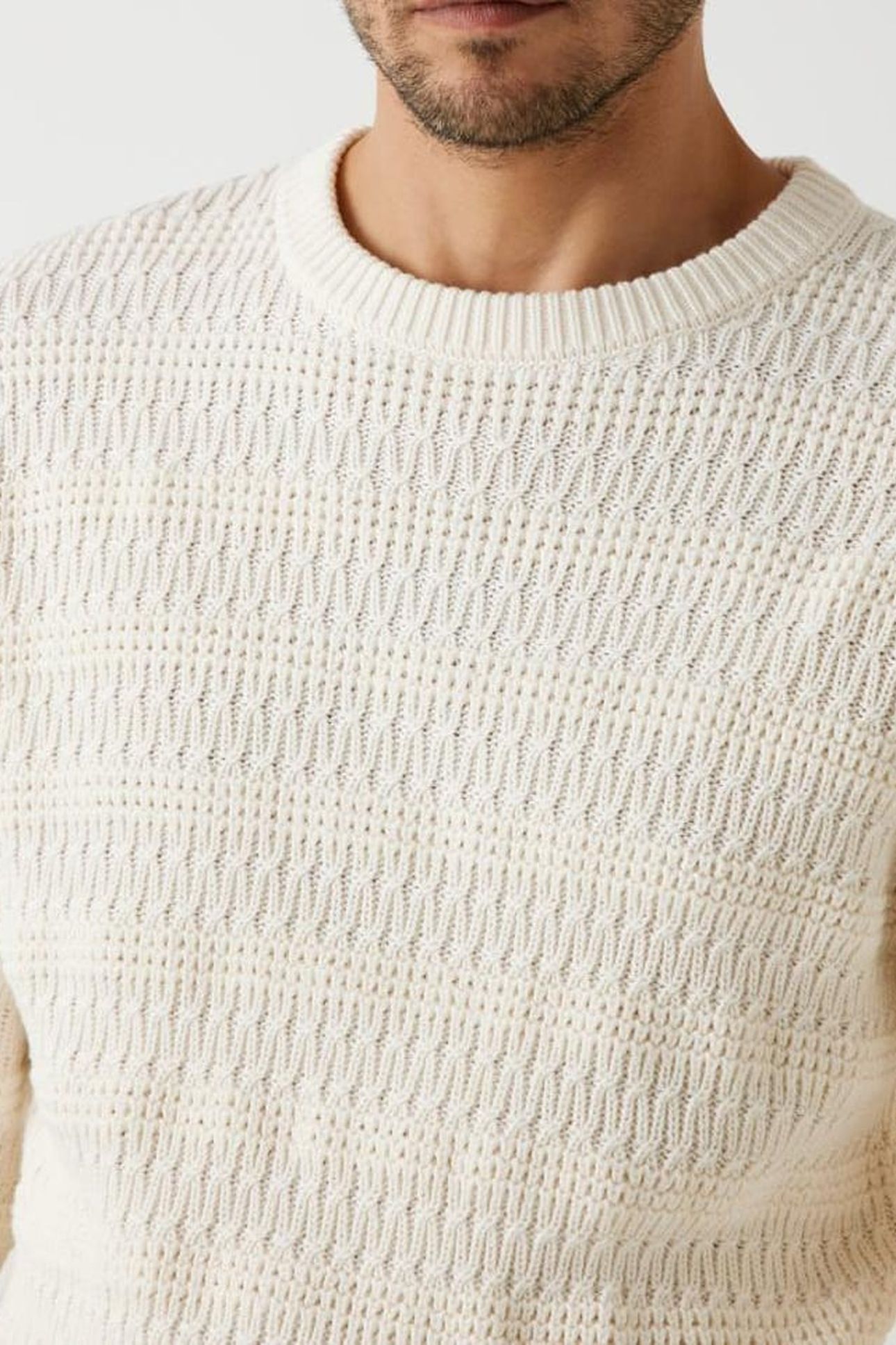 JEFF CN STITCHED SWT SALT WHITE 9