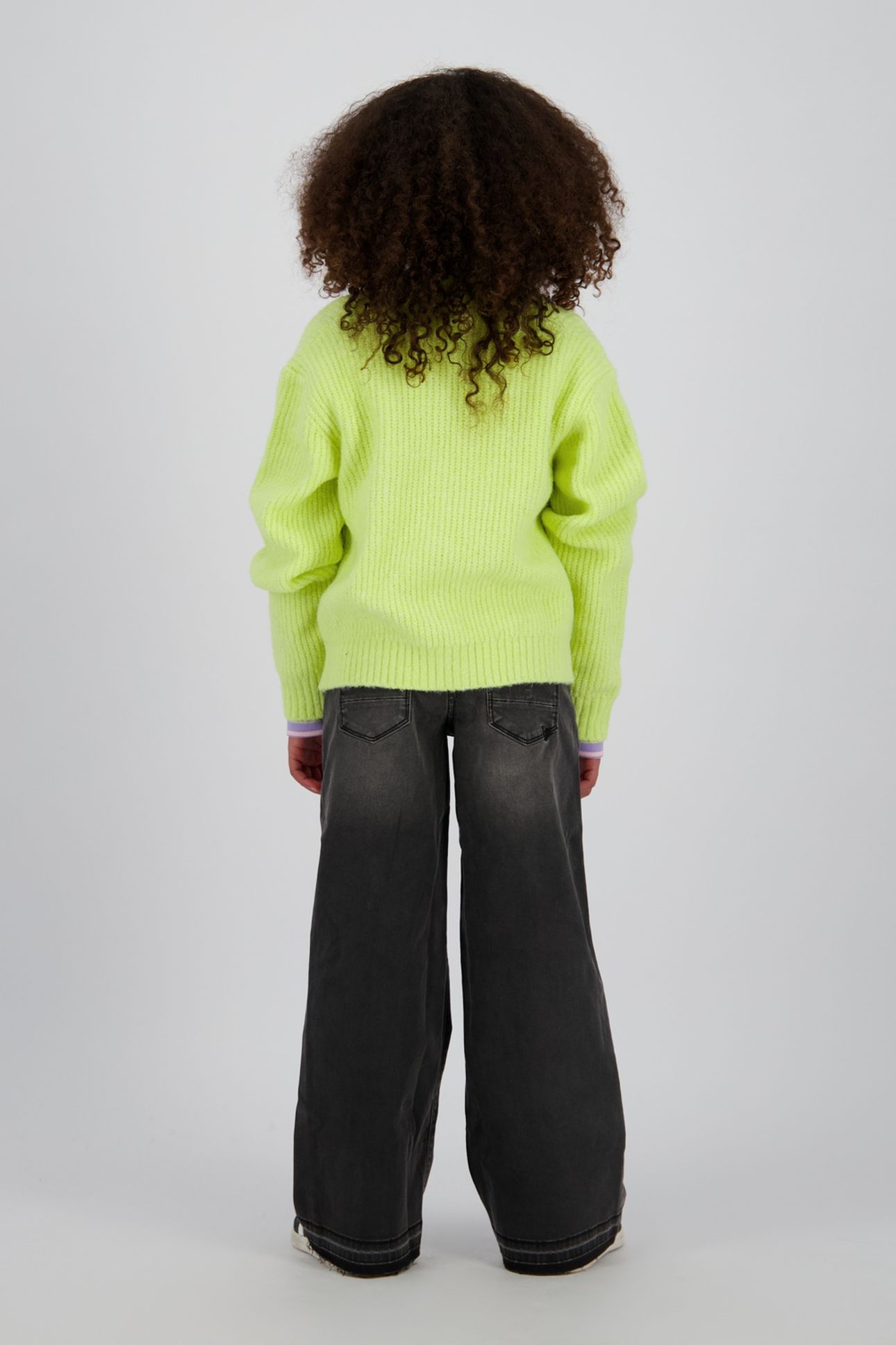 GIRLS MANDA CARDIGAN SHADOW LIME 2
