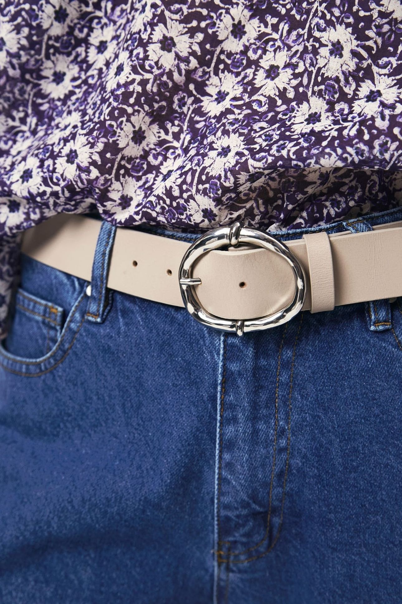 NILA LEATHER BELT TIMELESS TAUPE 2