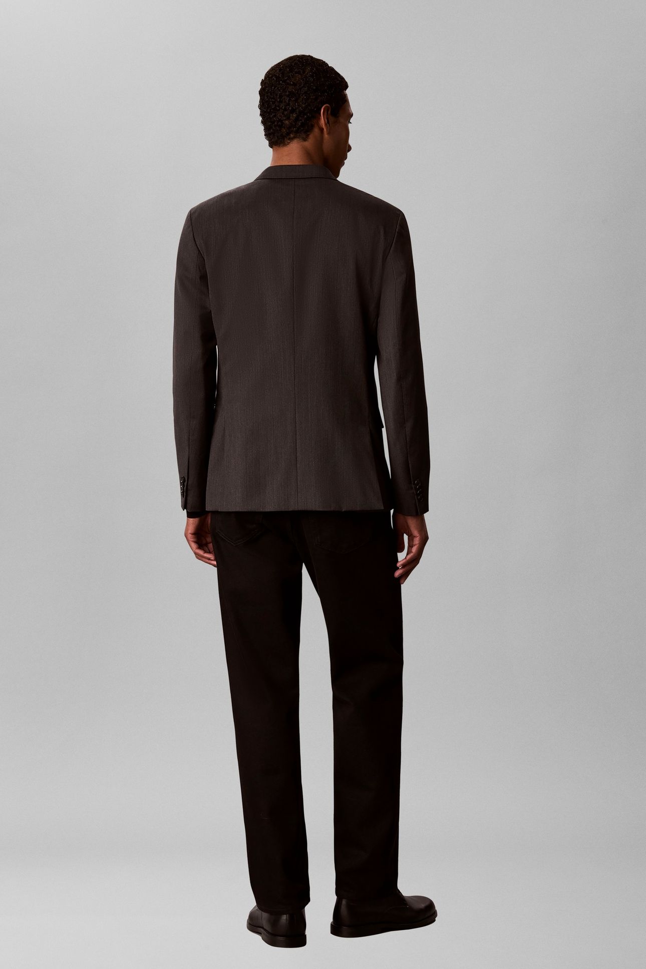 LS MICRO HERRINGBONE BLAZER VOLCANIC ASH 2