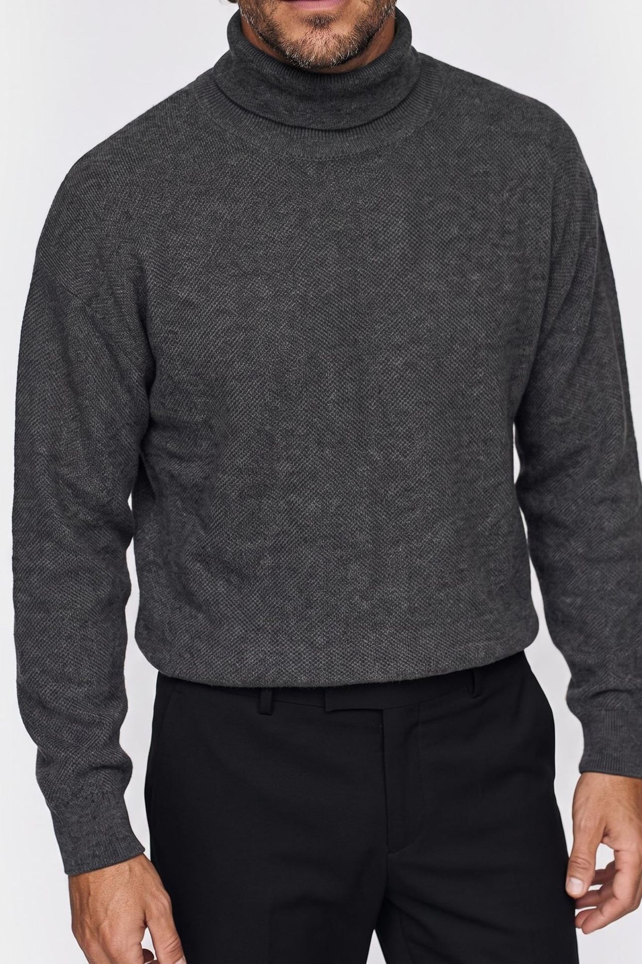 MARCEL KNIT SWEATER ANTHRACITE CHINE 1