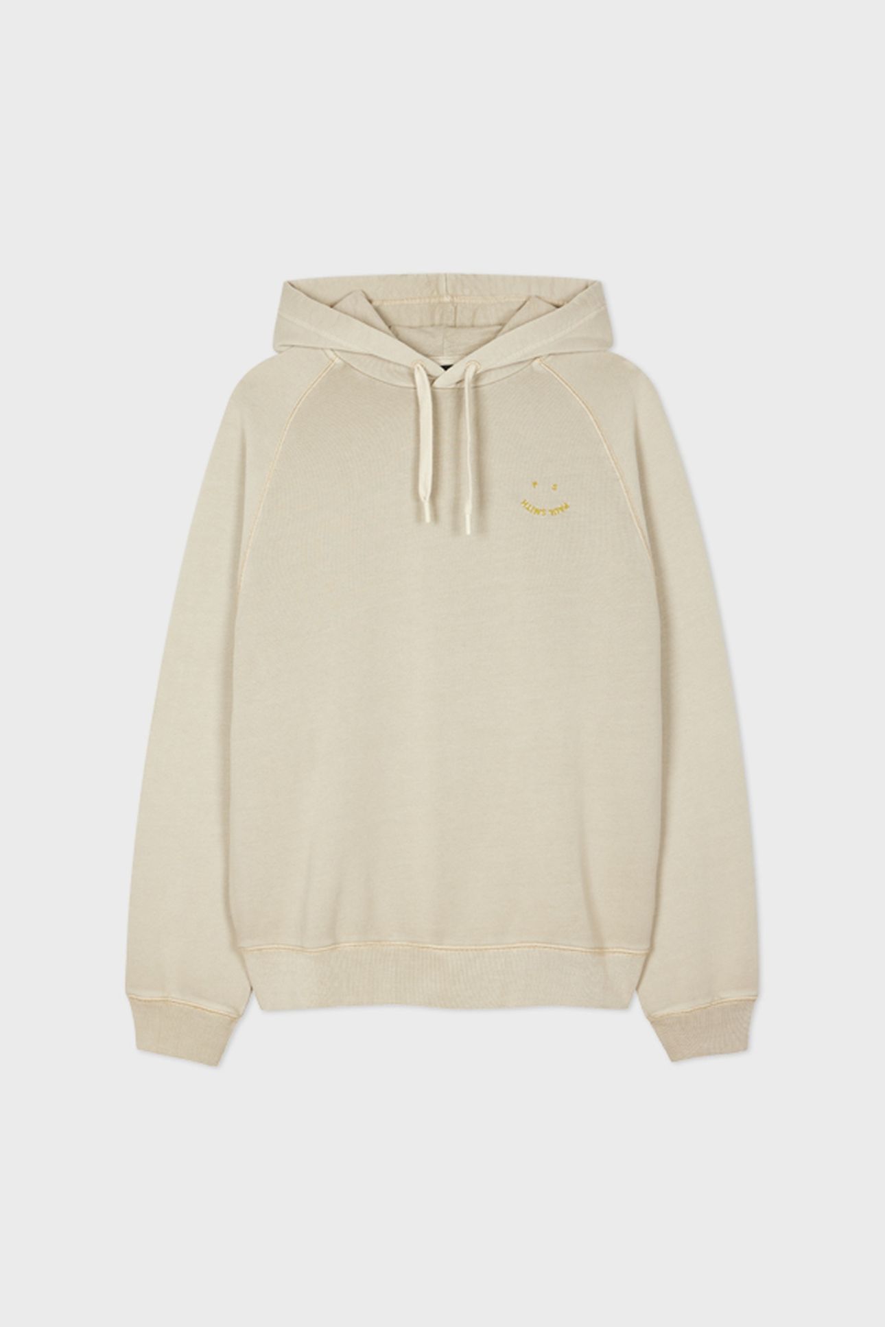 MENS LS HOODIE PS HAPPY EMB MEDIUM BEIGE 2