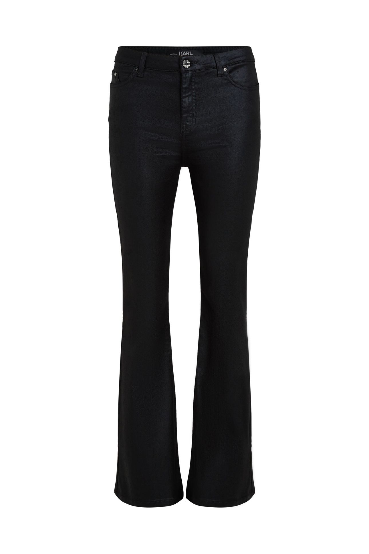 COATED BOOTCUT JEANS BLACK DENIM 3