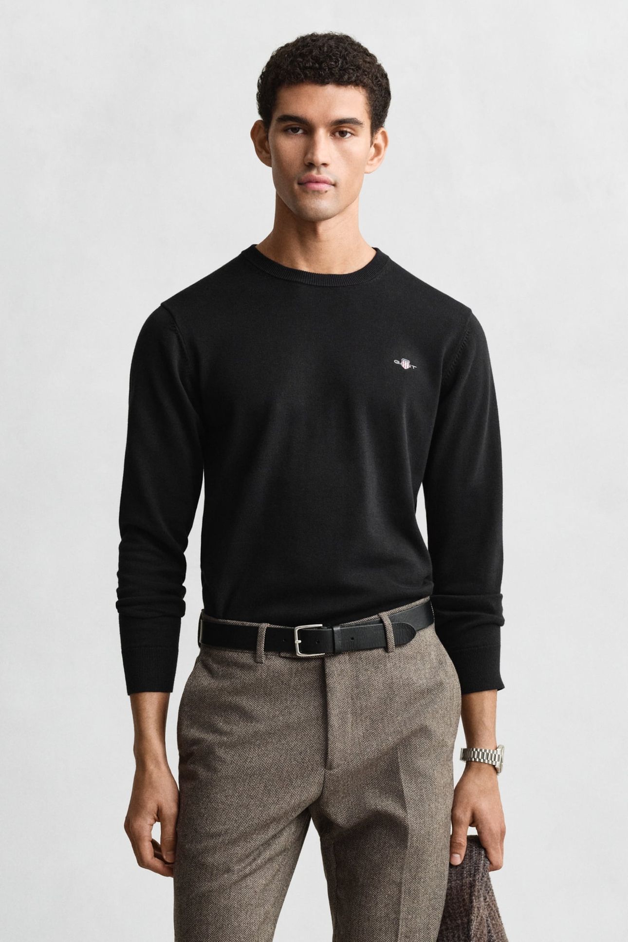CLASSIC COTTON C-NECK BLACK 2