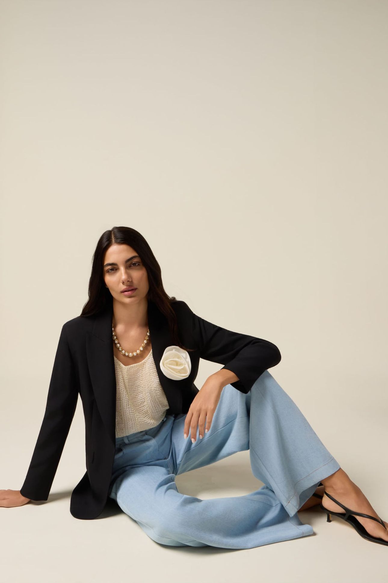 PALAZZO PANTS IN TENCEL LIGHT BLUE 5