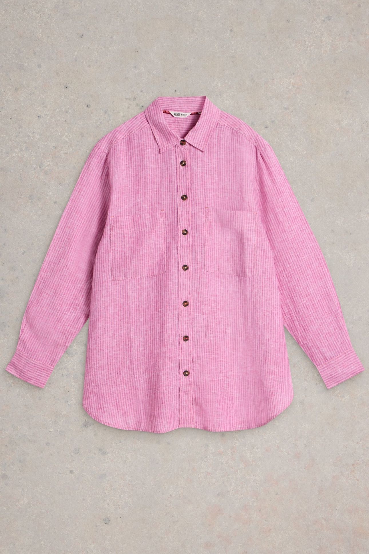 LYDIA LINEN SHIRT PINK MULTI 5