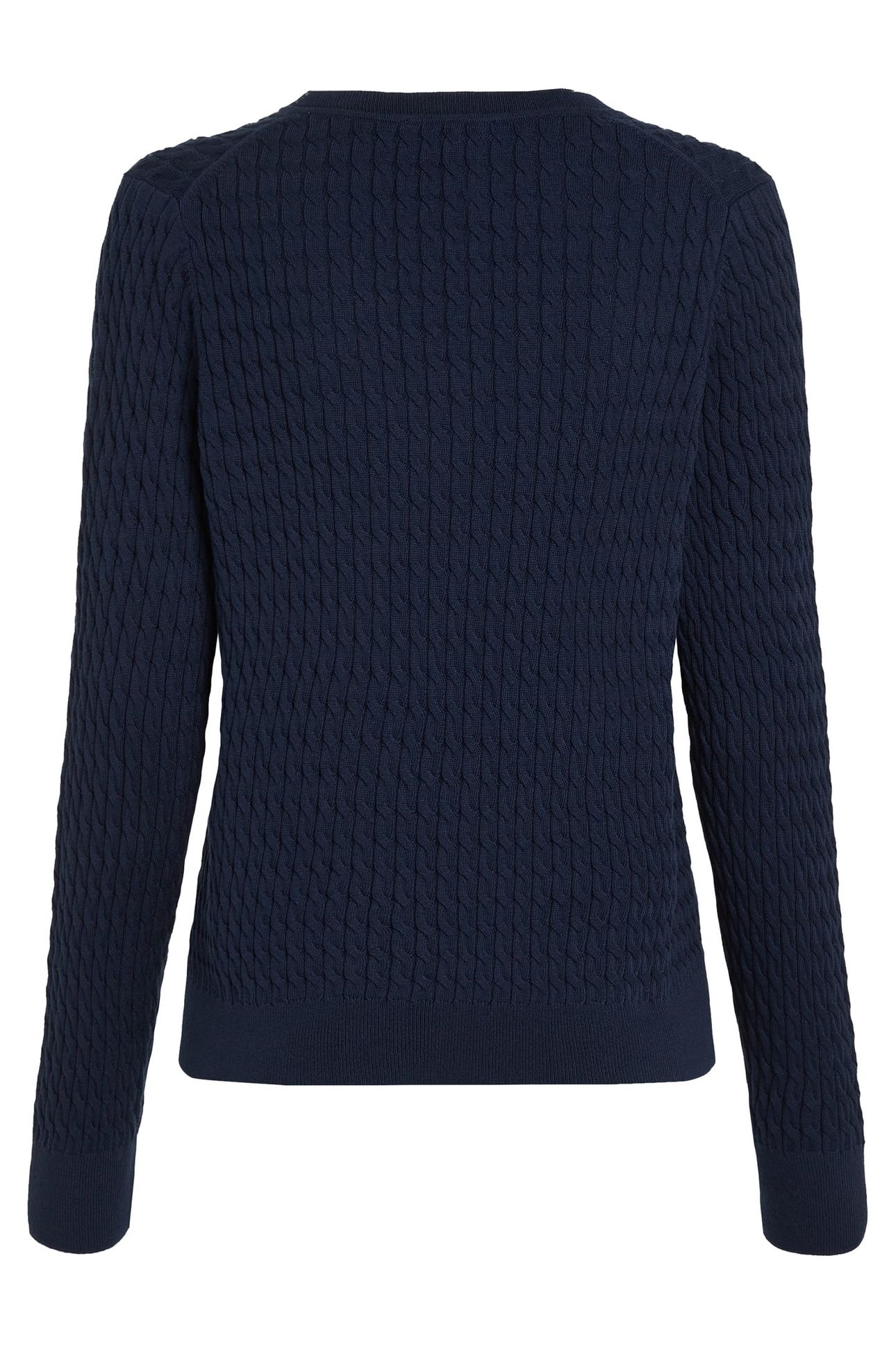 CO CABLE FINE GG V-NECK DARK BLUE 7