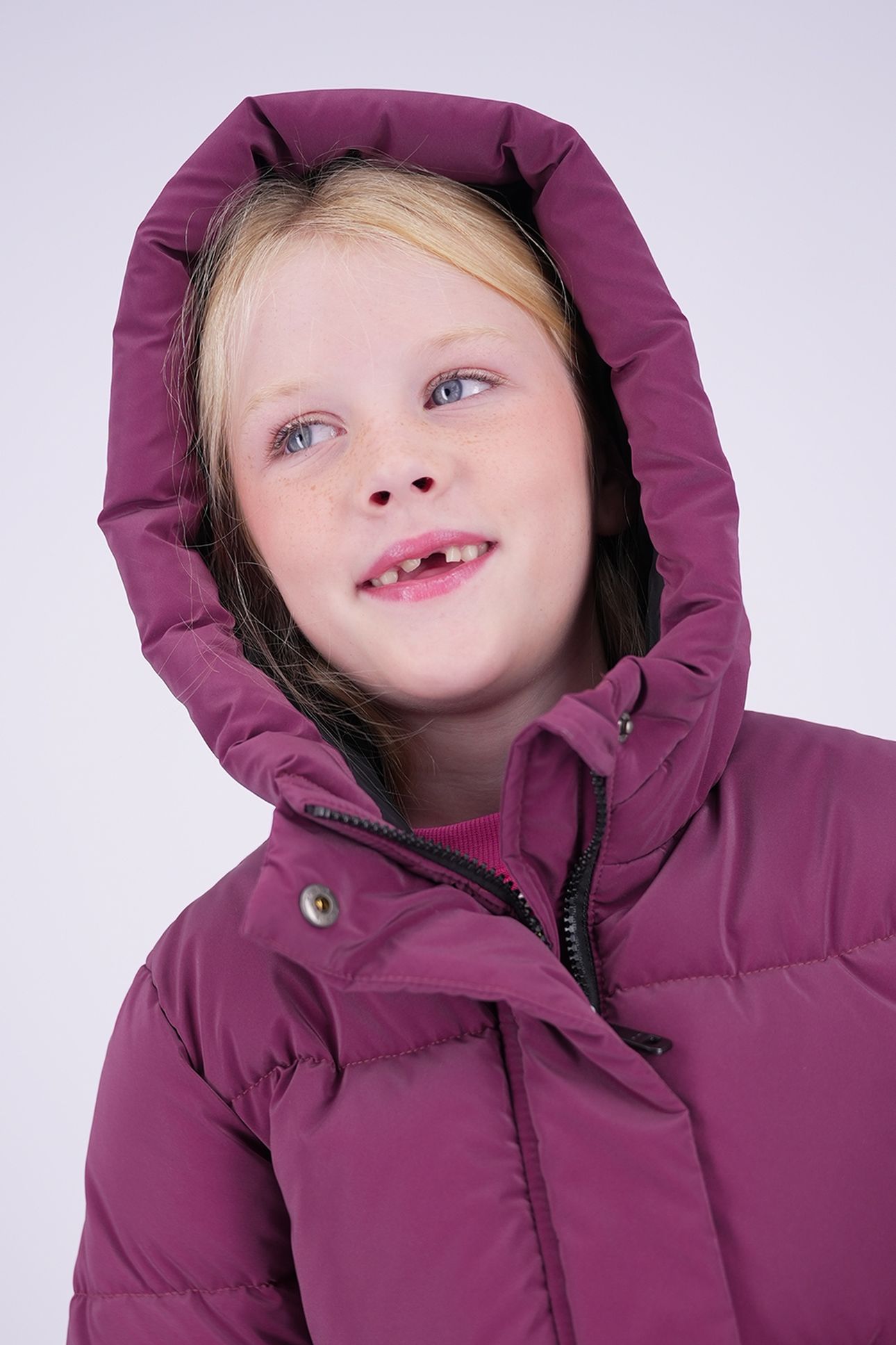 GIRLS TIBANA JACKET OUTDOOR BURGUNDY RED 9