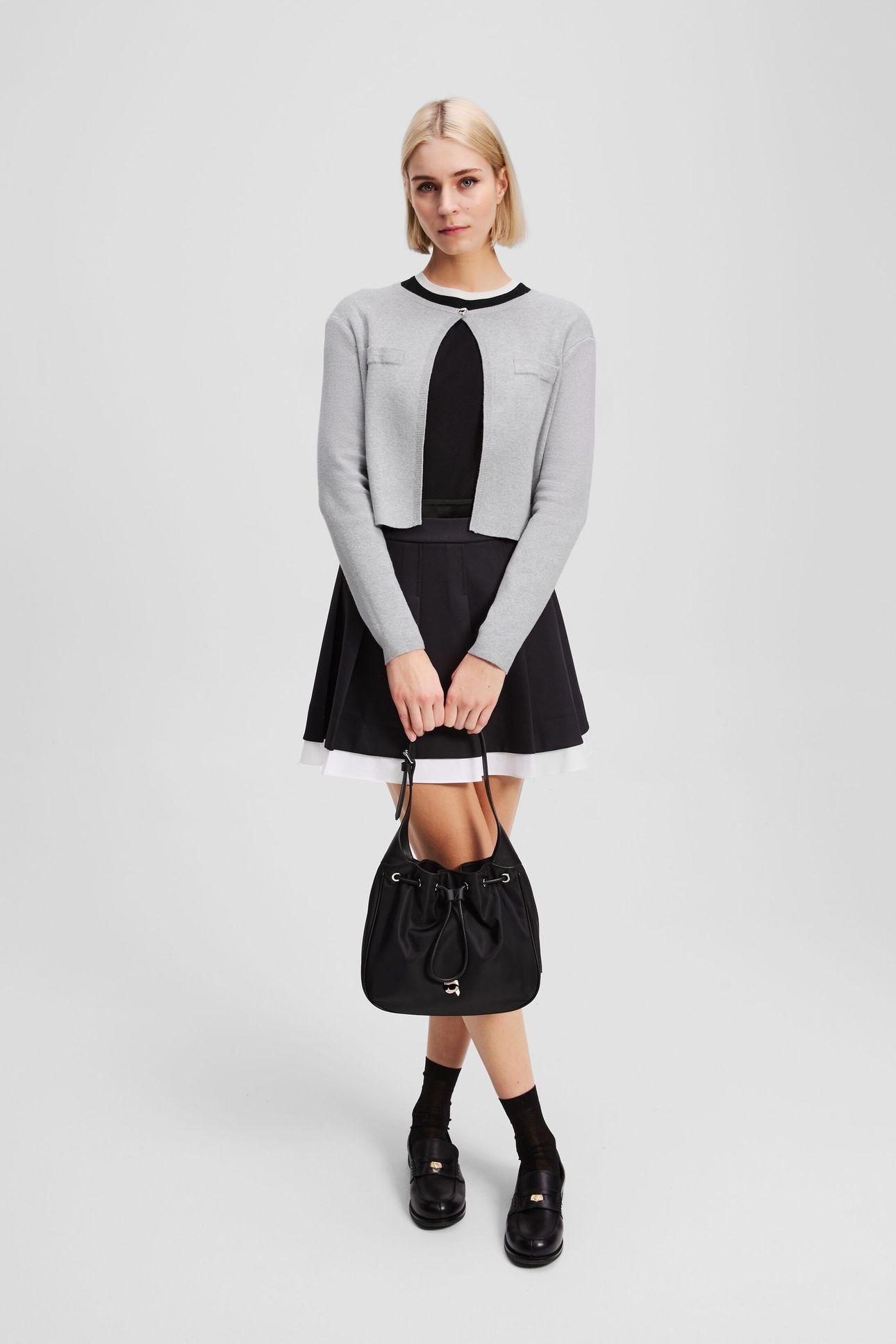 IKON CARDIGAN LIGHT GREY MELANGE 2