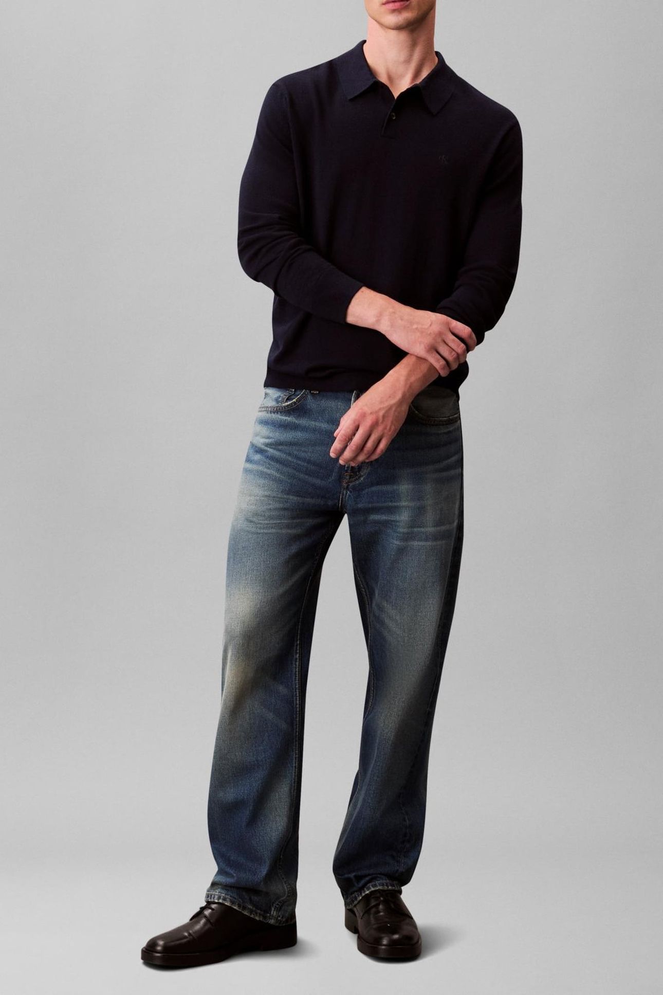 LS 100% MERINO POLO DARK SAPPHIRE 3