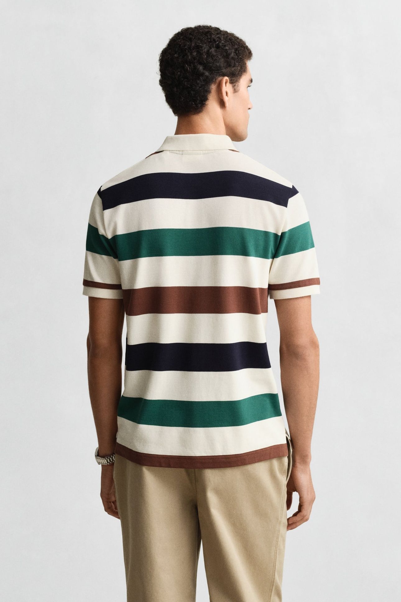 STRIPED SS POLO CREAM 2