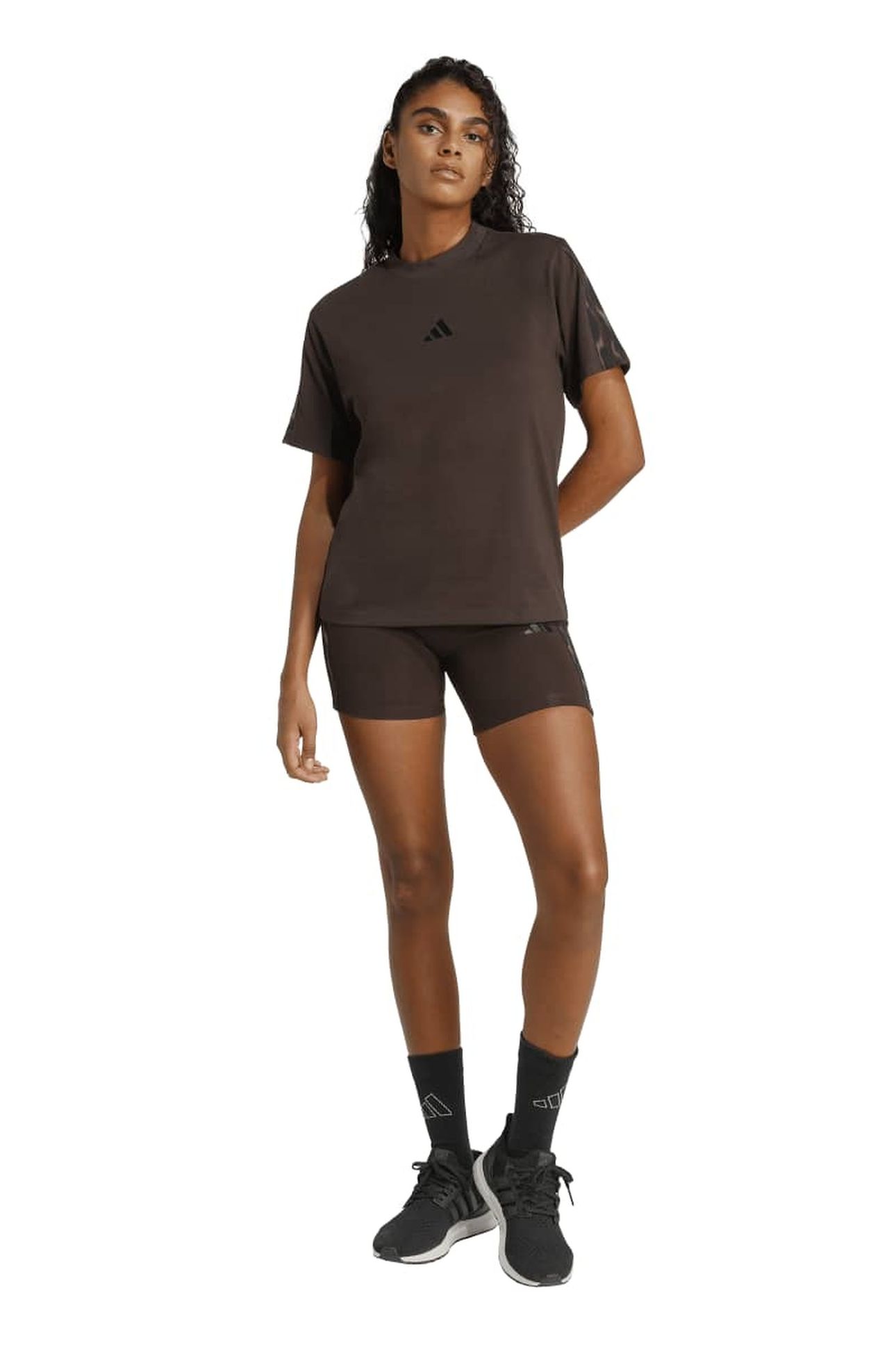 SEASONAL ESSENTIALS LEOPARD PRINT BIKER SHORTS AURORA COFFEE 1