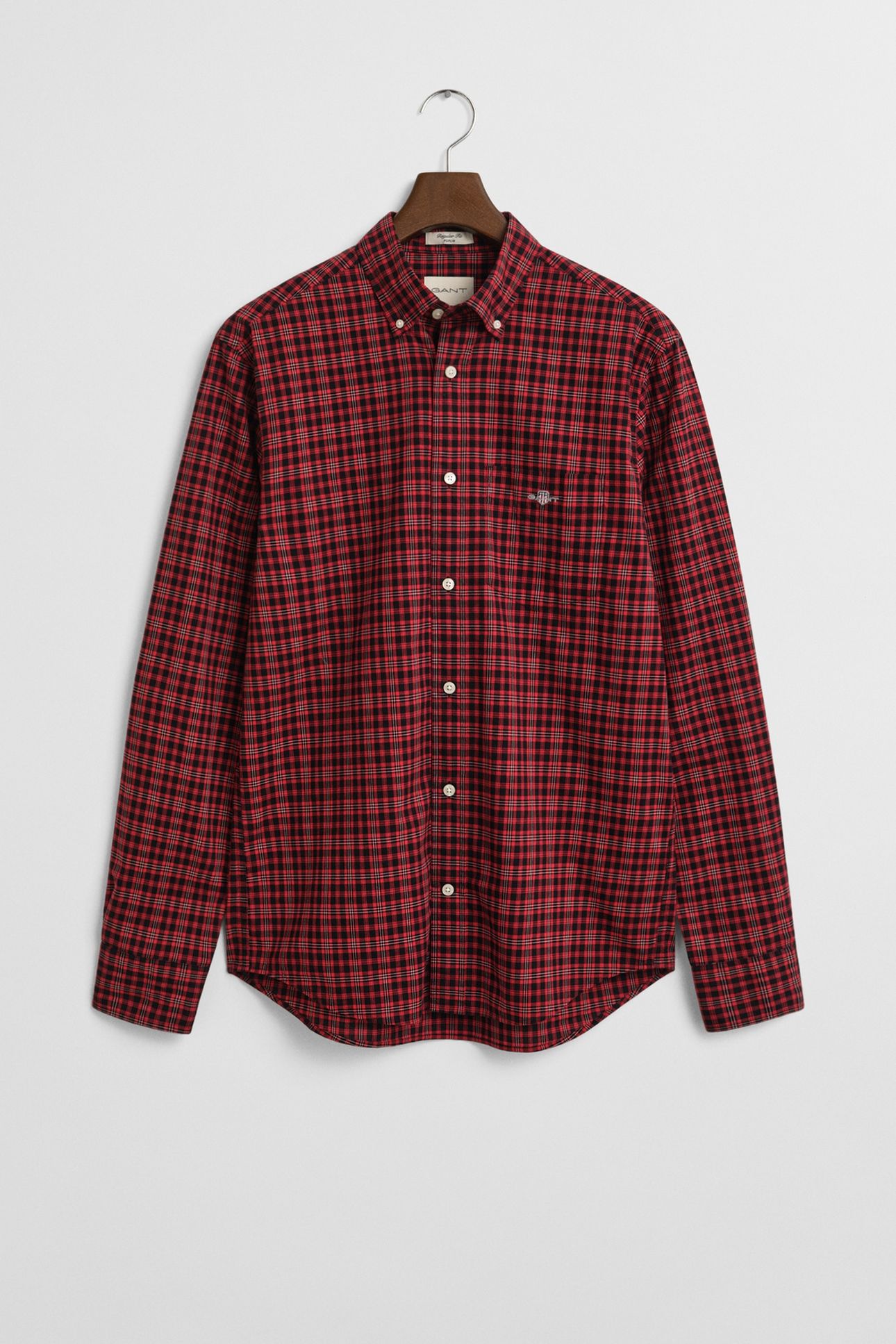 REG CLASSIC POPLIN CHECK SHIRT RUBY RED 4