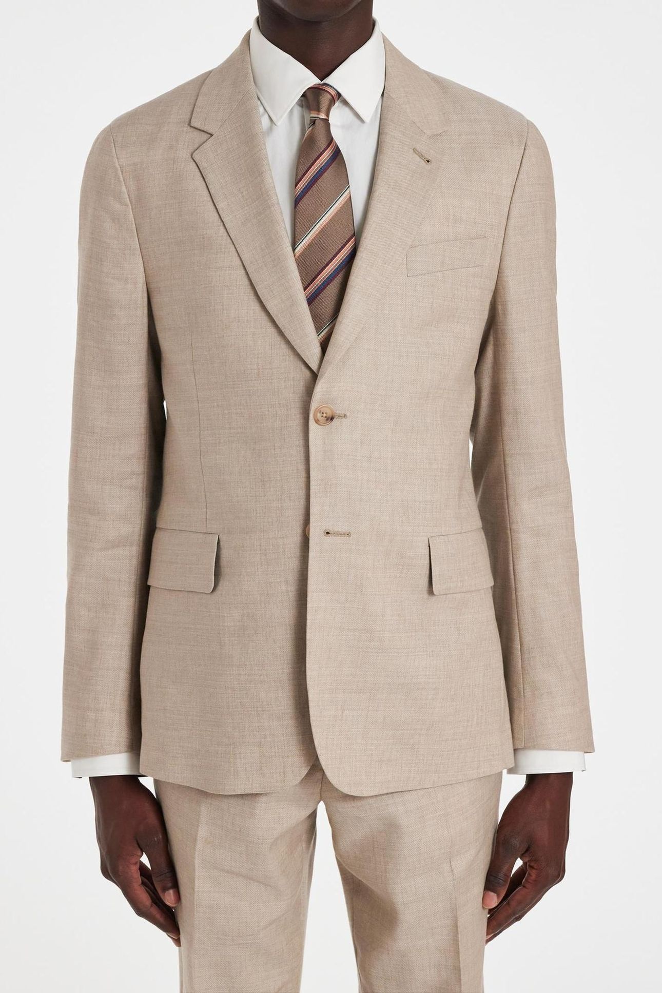 MENS 2 BUTTON JACKET LIGHT BEIGE 1