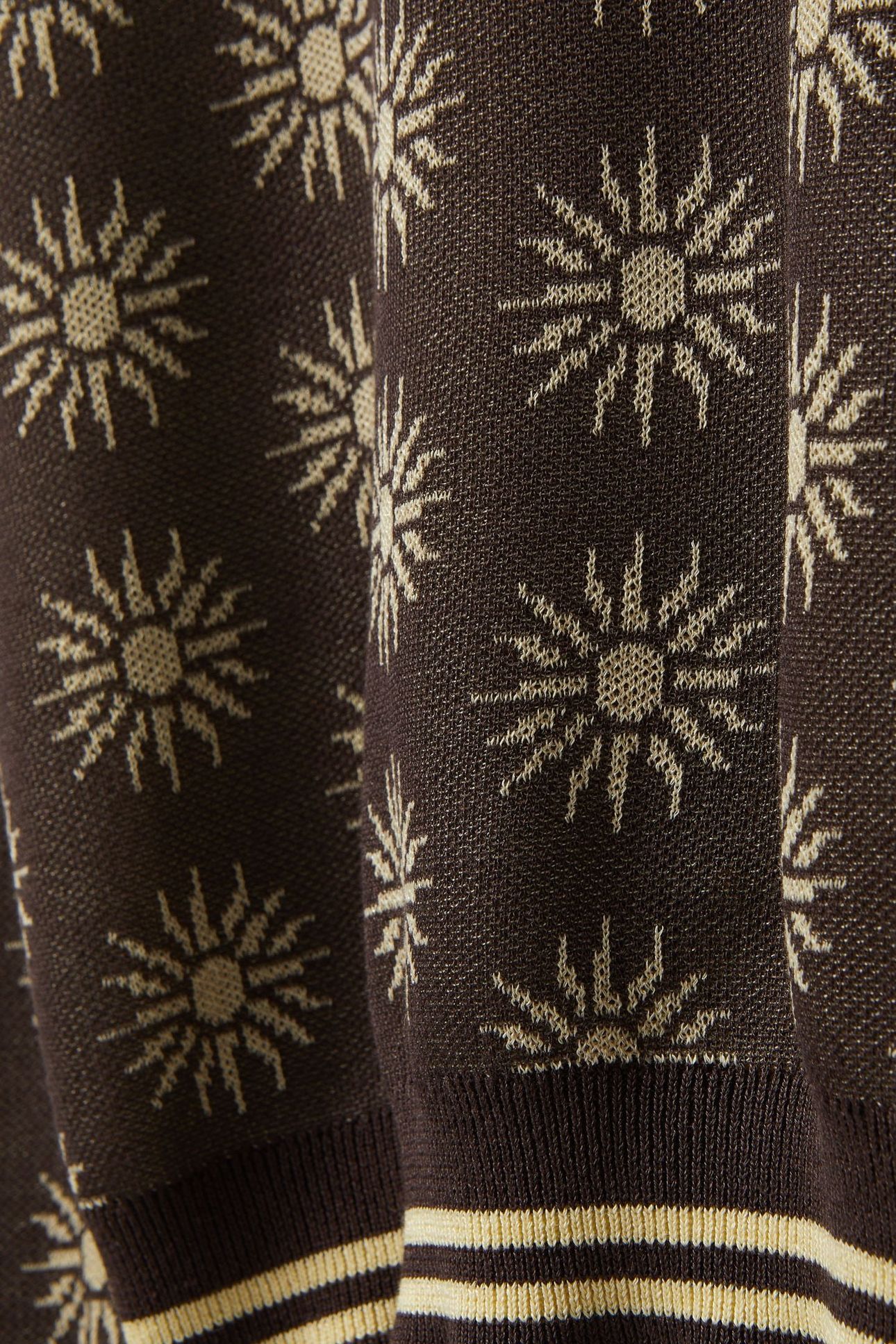 JACQUARD PULLOVER SEAL BROWN/ REED YELLOW 10